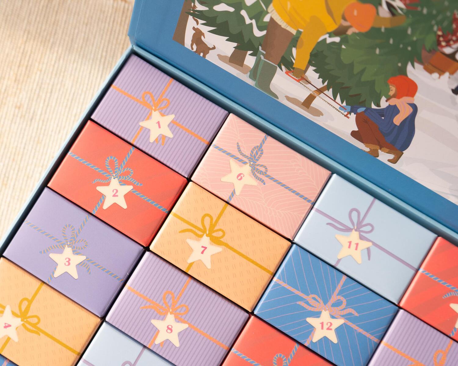Puslespilsjulekalender - 24 æsker.
