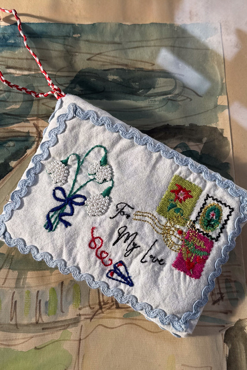 Christmas Letter juleophæng - Off White