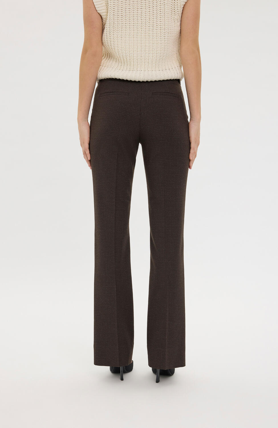 ClaraFV bukser, Long - Mocca Check