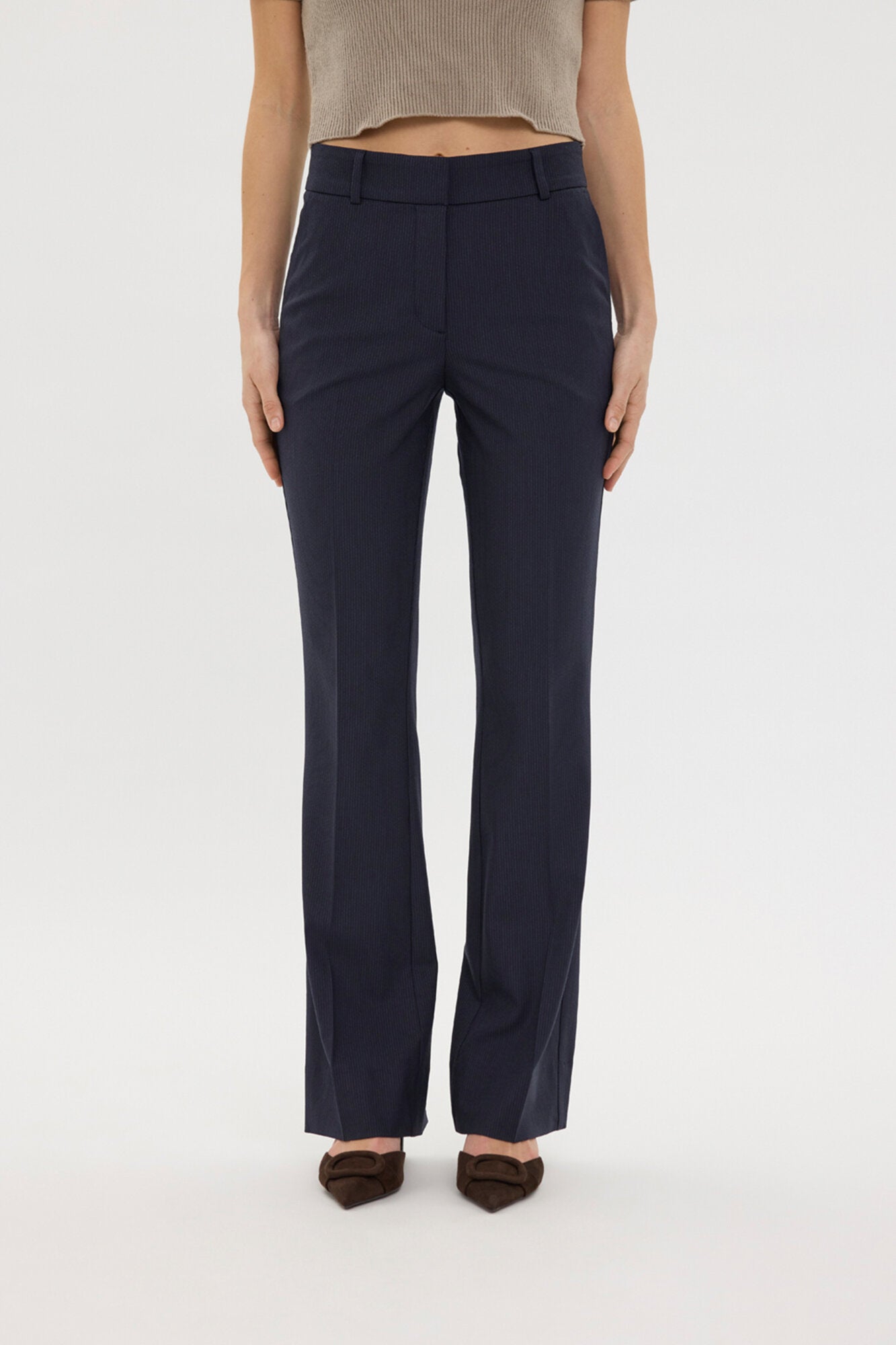 ClaraFV bukser, Long - Navy Mini Pin