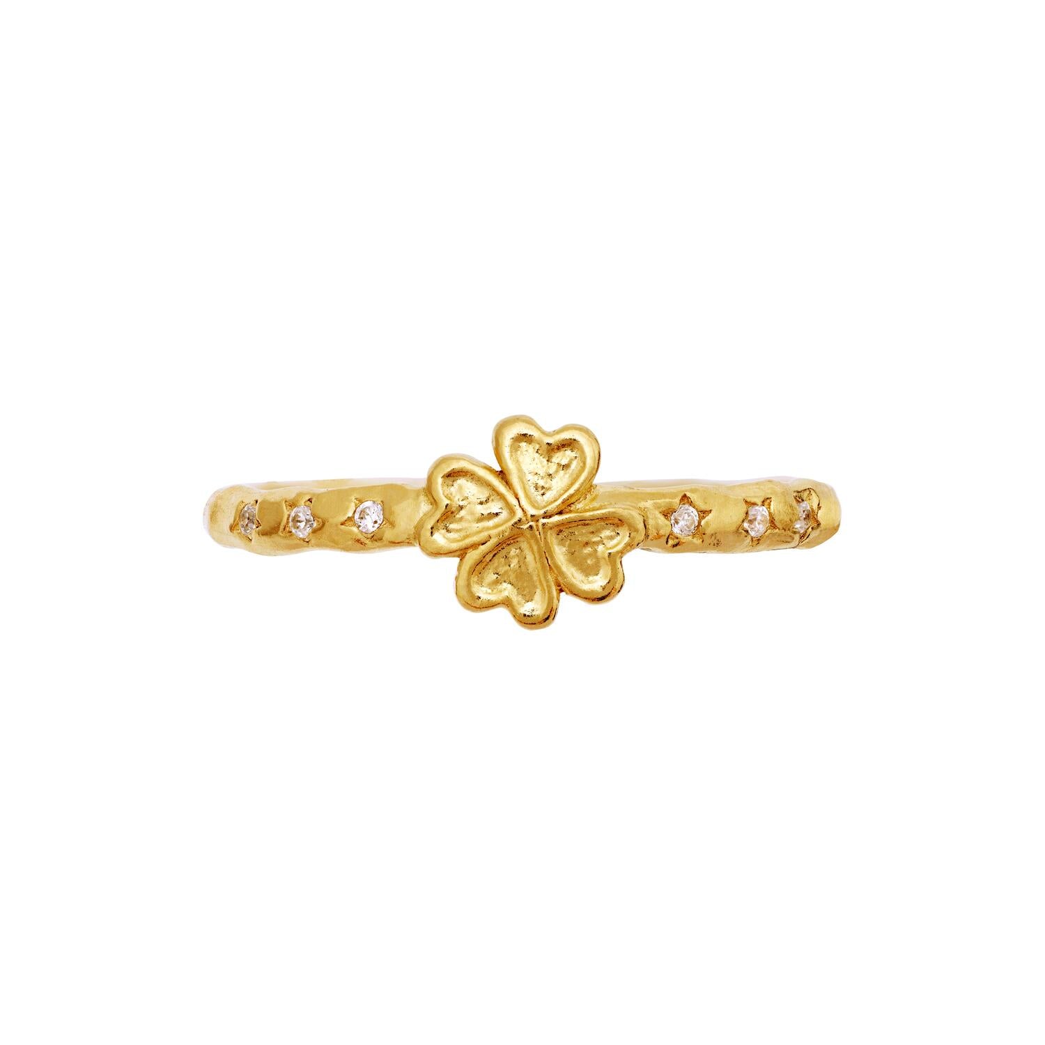 Clover ring - forgyldt