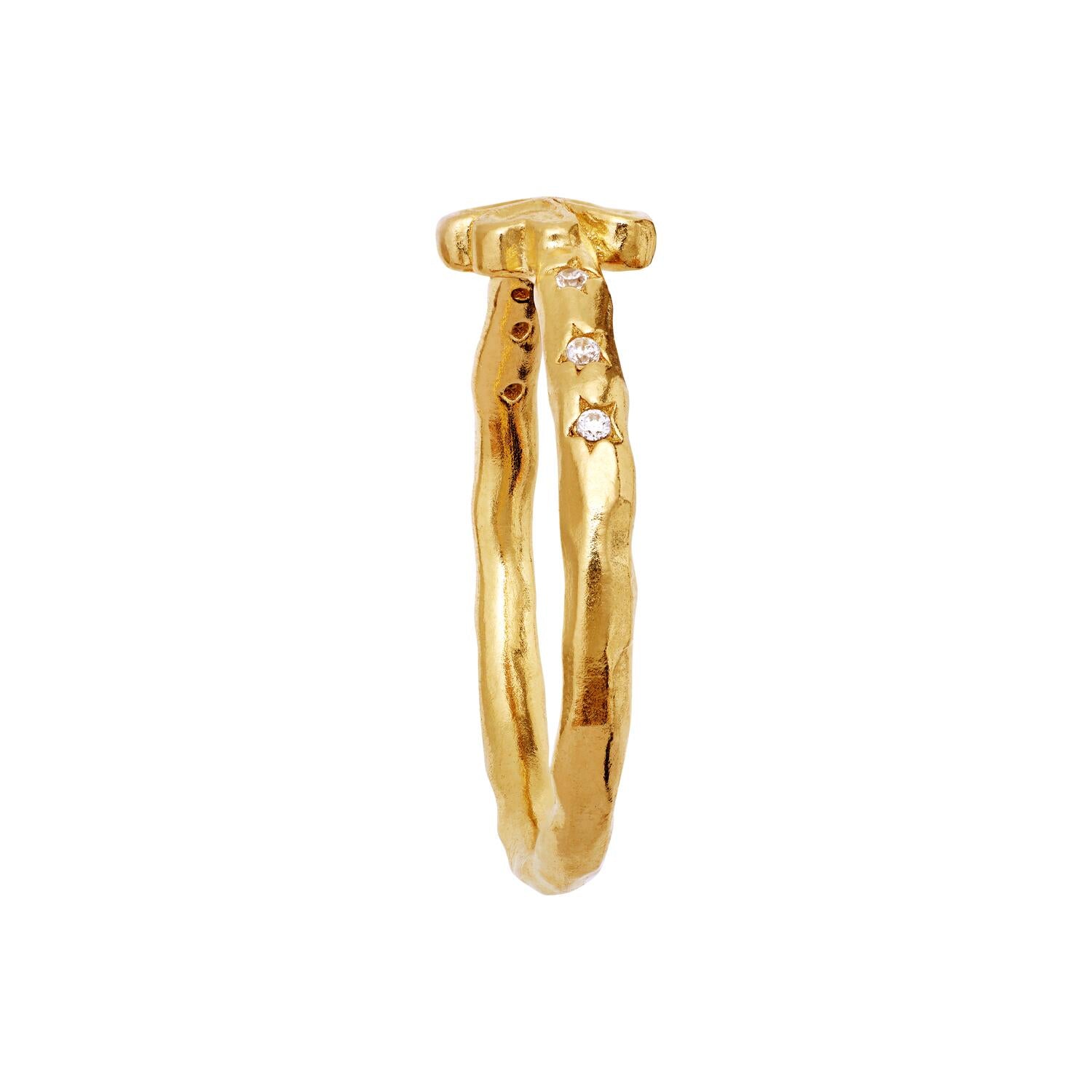 Clover ring - forgyldt