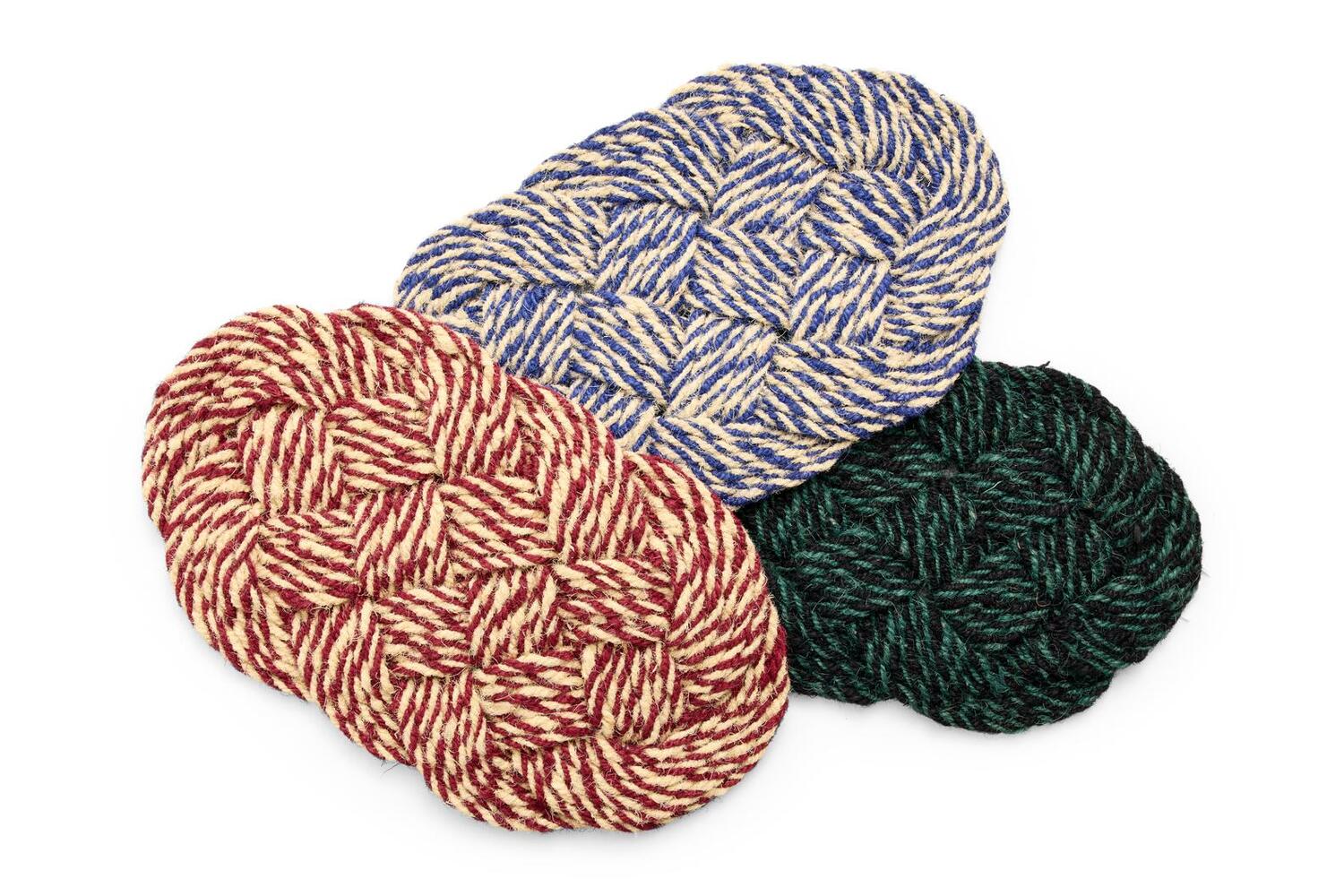 Coco Swirl dørmåtte, bordeaux/råhvid - B40 x L80 cm.