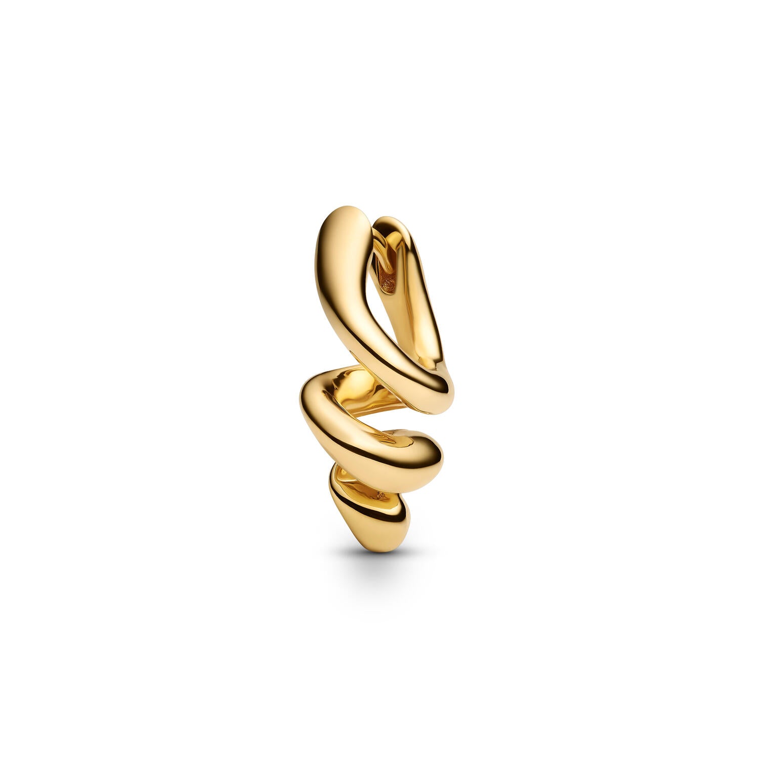 Coil Huggie ørering - forgyldt