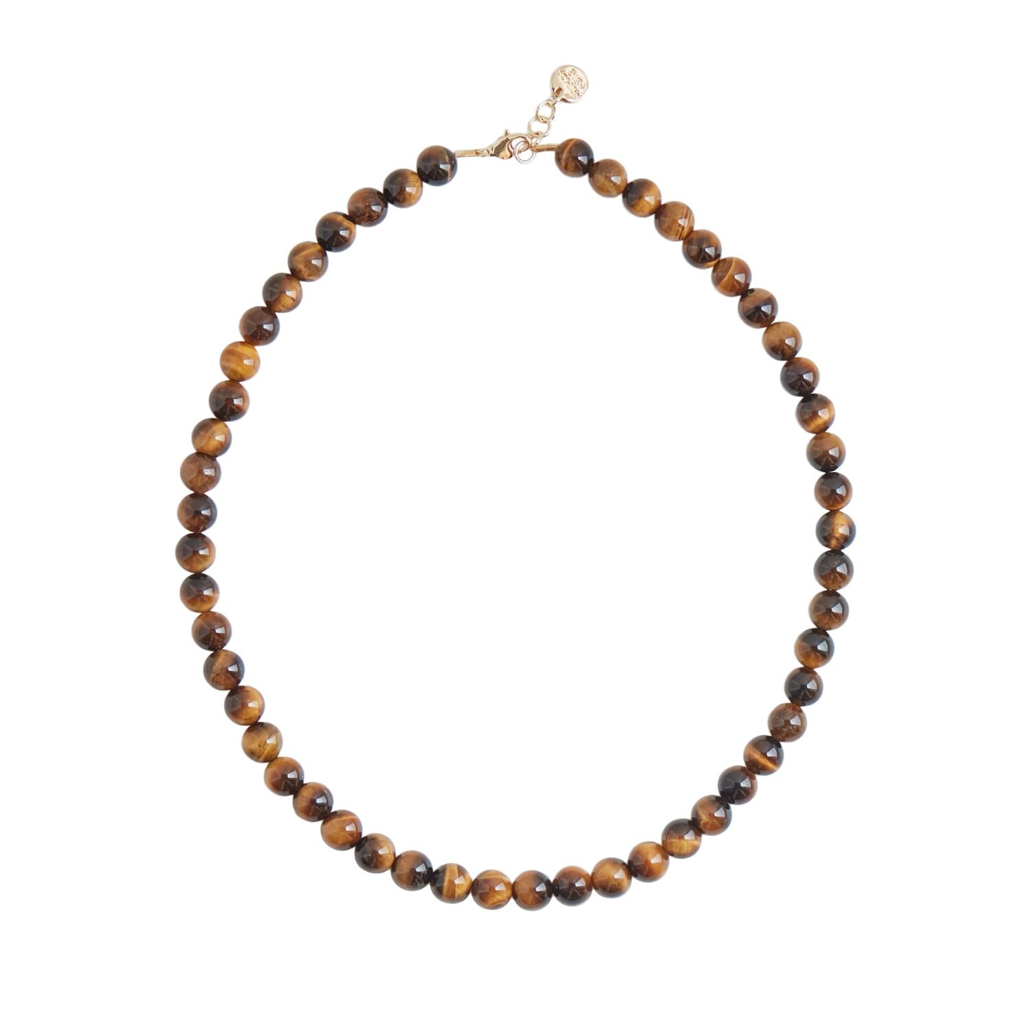 Color Tiger Eye halskæde - brun