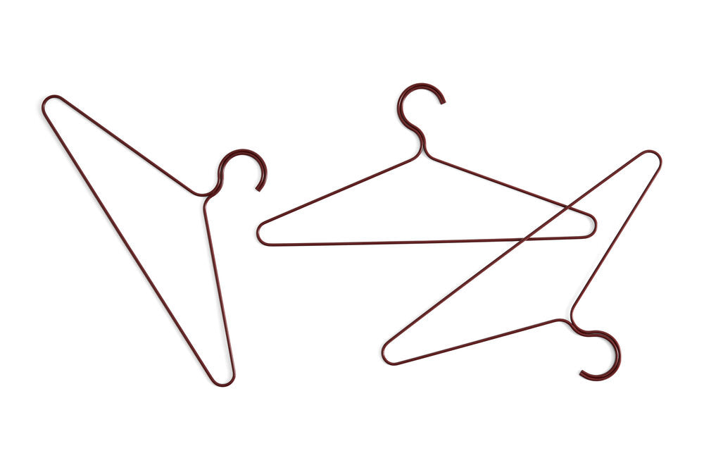 Colour bøjler, 3 stk. - Maroon red