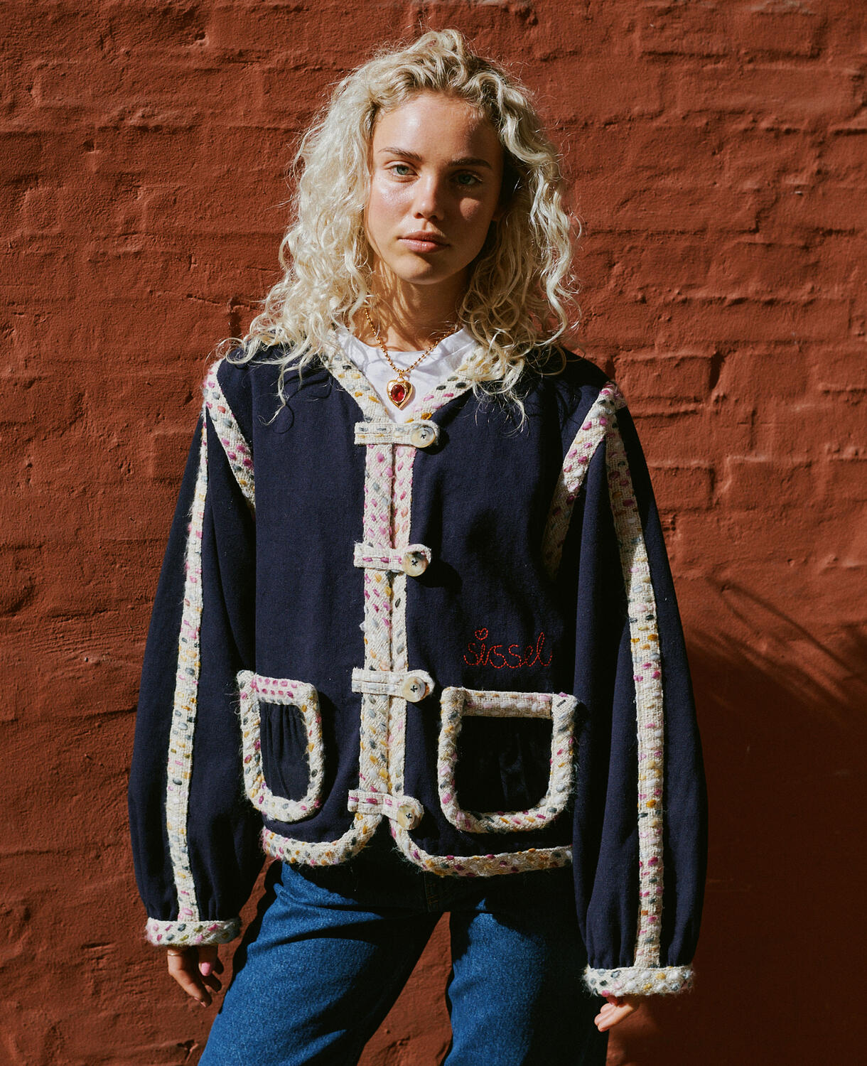 Como jakke - mørkeblå