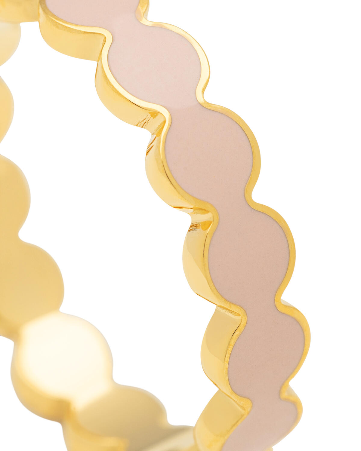 Connected Circles ring - Dusty Peach