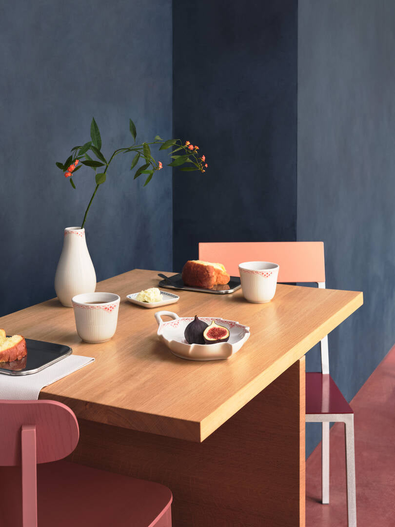 Koral Riflet Blonde Bladformet fad