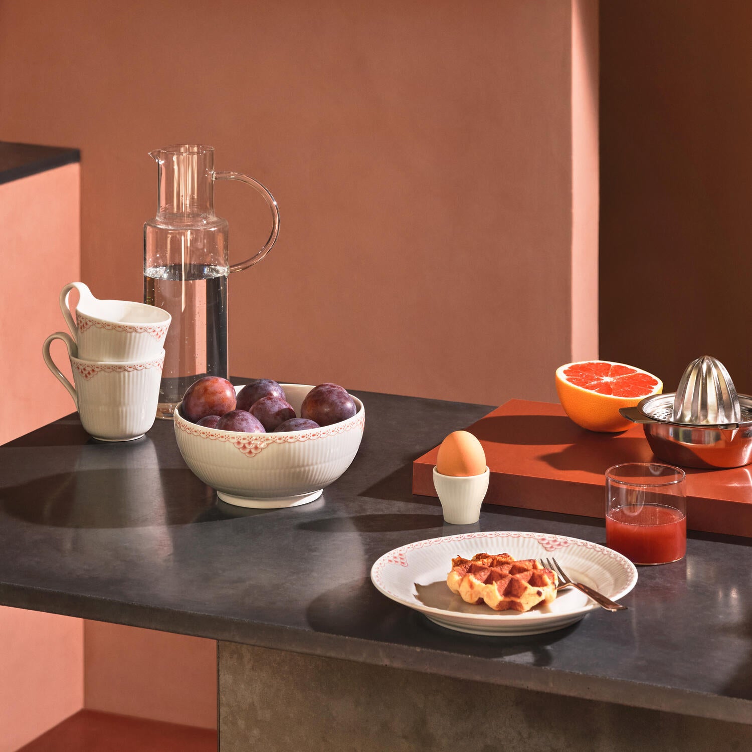 Koral Riflet Blonde skål - 110 cl.