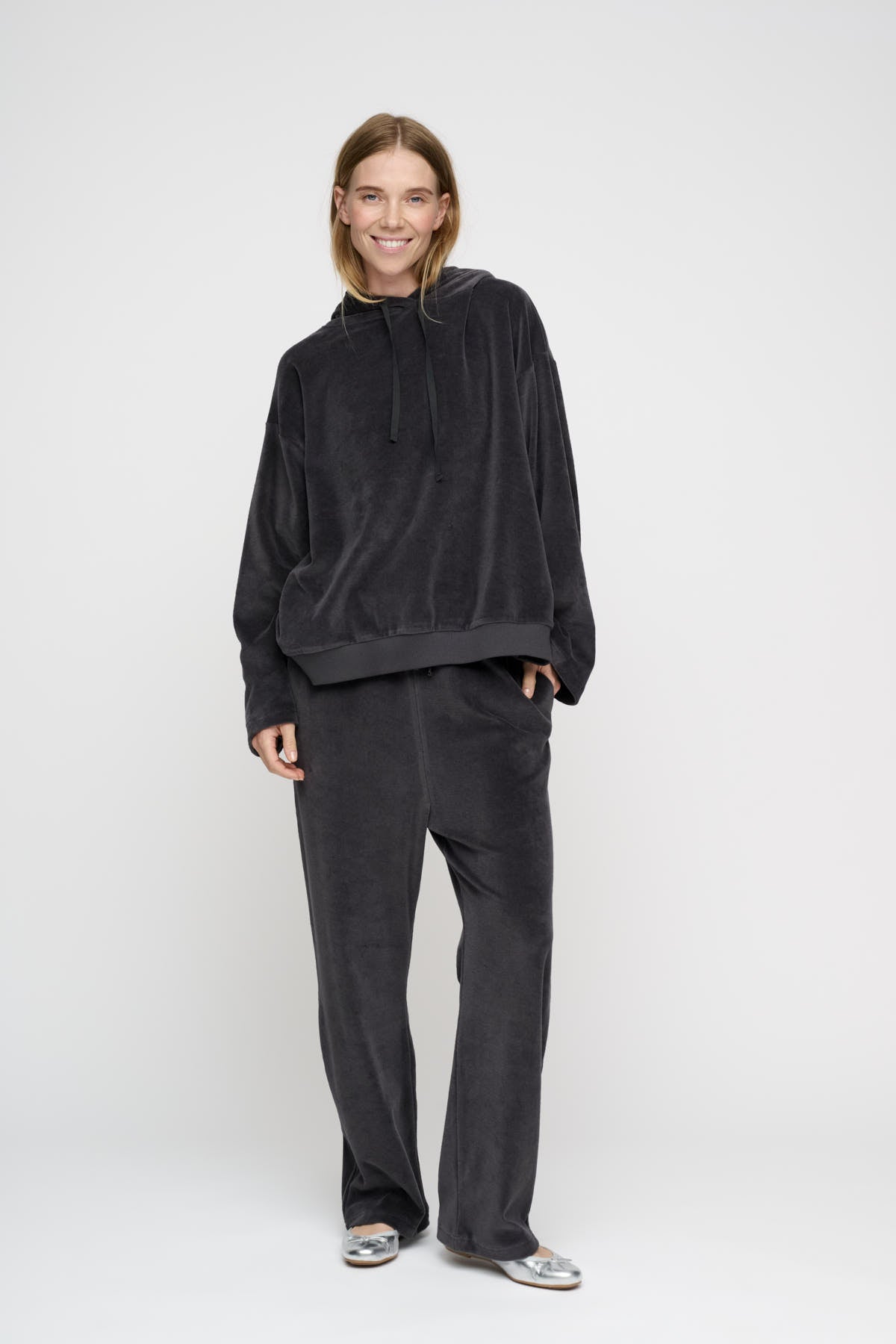 Cosmos Velvet hoodie - mørkegrå