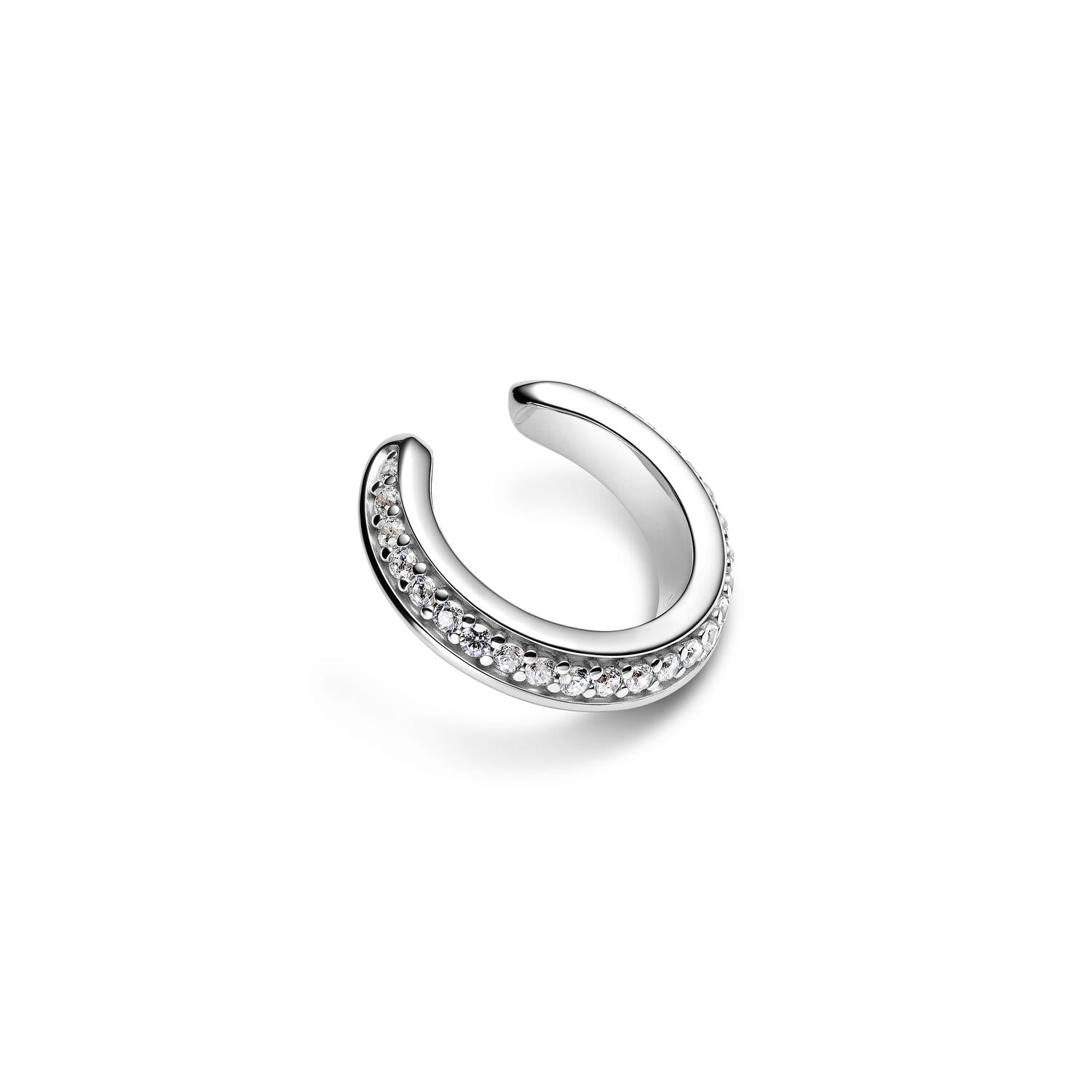 Curvo Pave earcuff – sølv