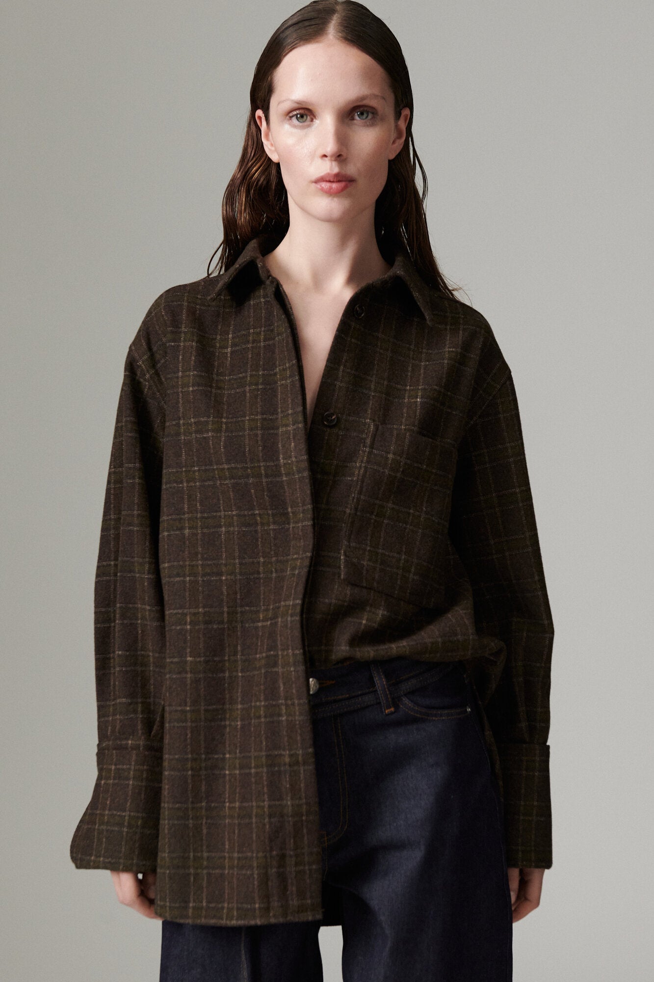 Hara Flanello skjorte - Brown Check