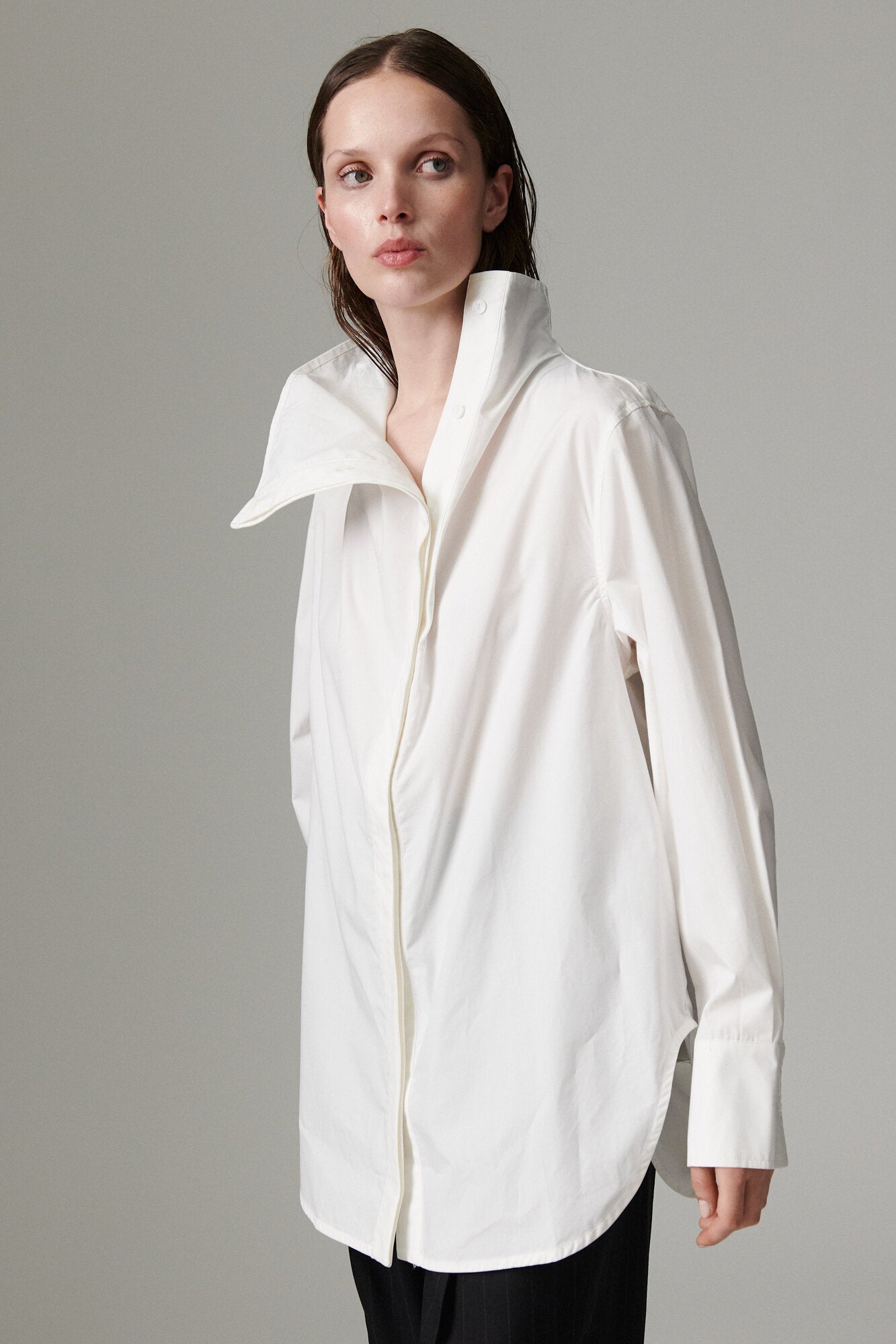 Lois Poplina skjorte - Brilliant White