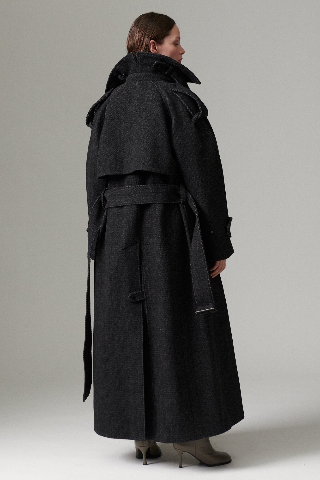 Capthin Structure uldfrakke - Grey Twill