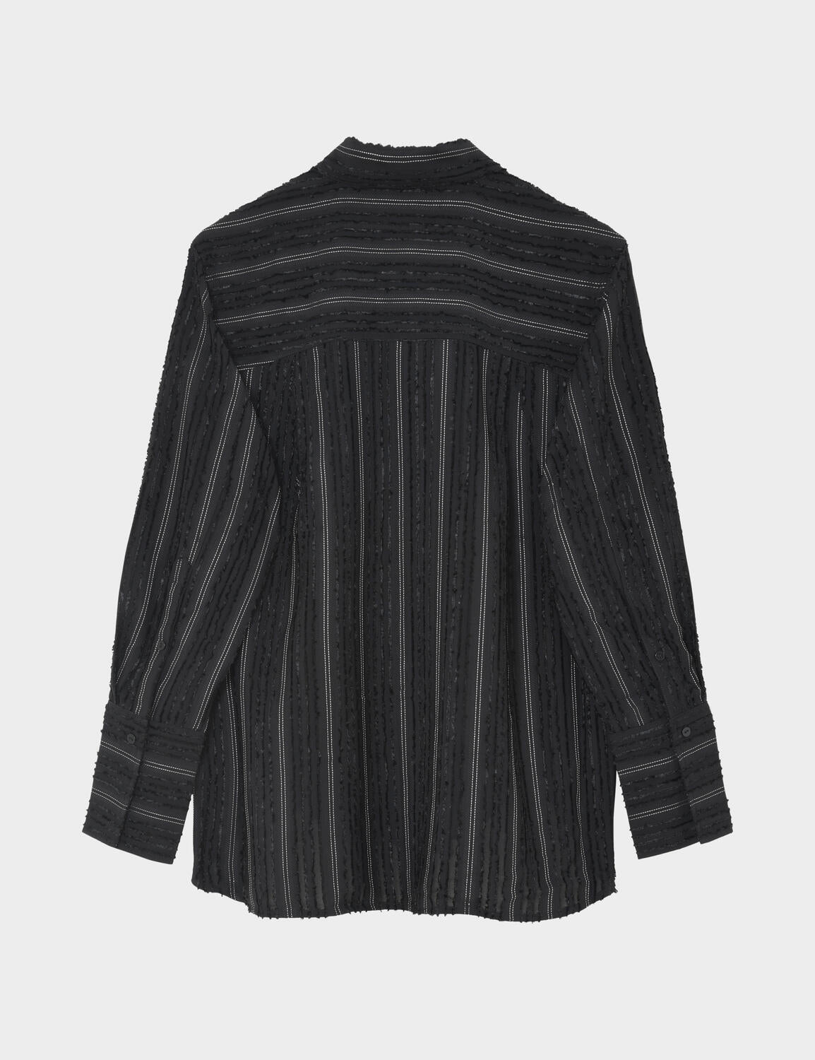 Zoe Raw Stripes skjorte – Black