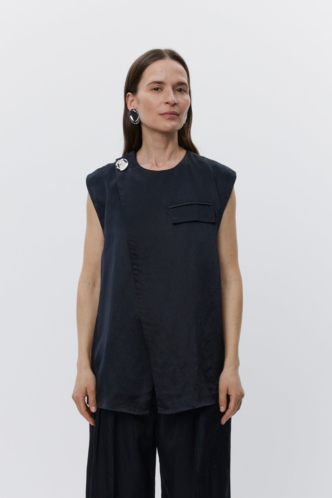 Marlin High Shine vest - sort