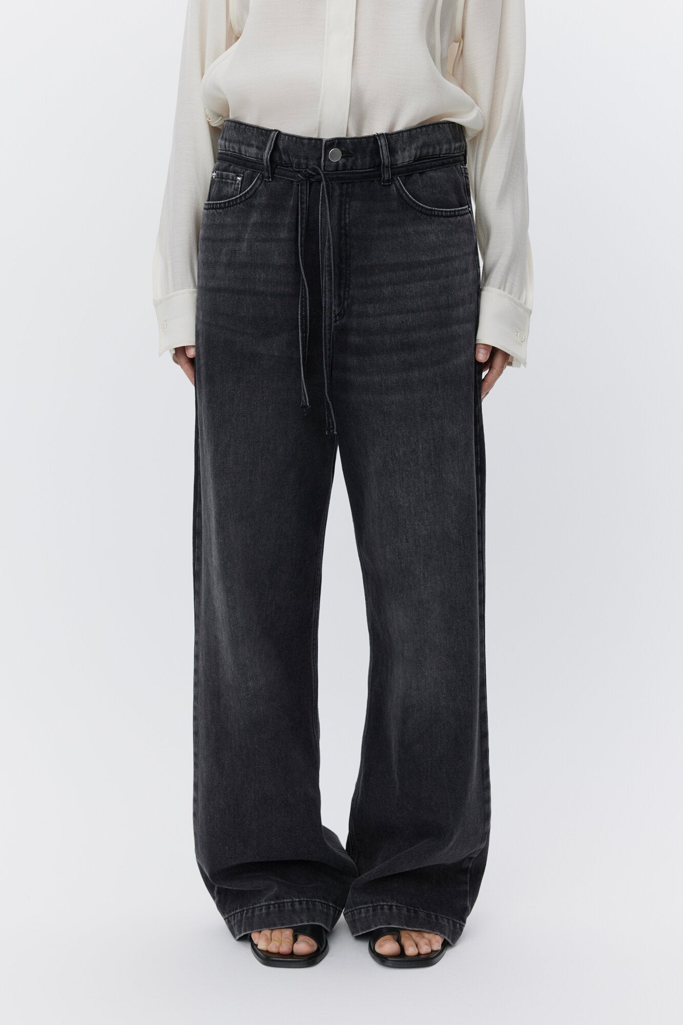 Elijah Raw Black jeans - sort