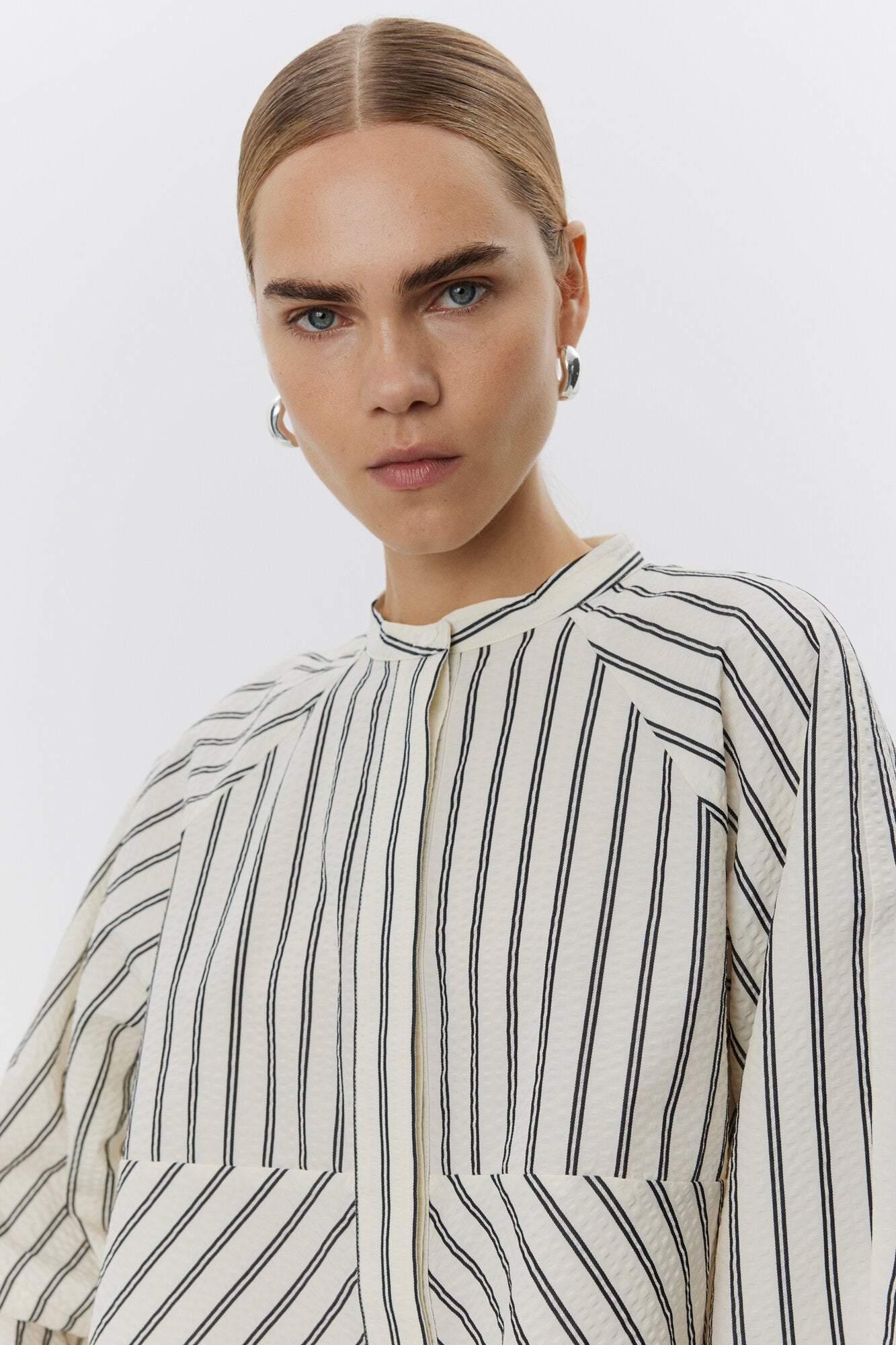 Springer Delicate Stripes skjorte - Pistachio Stripe