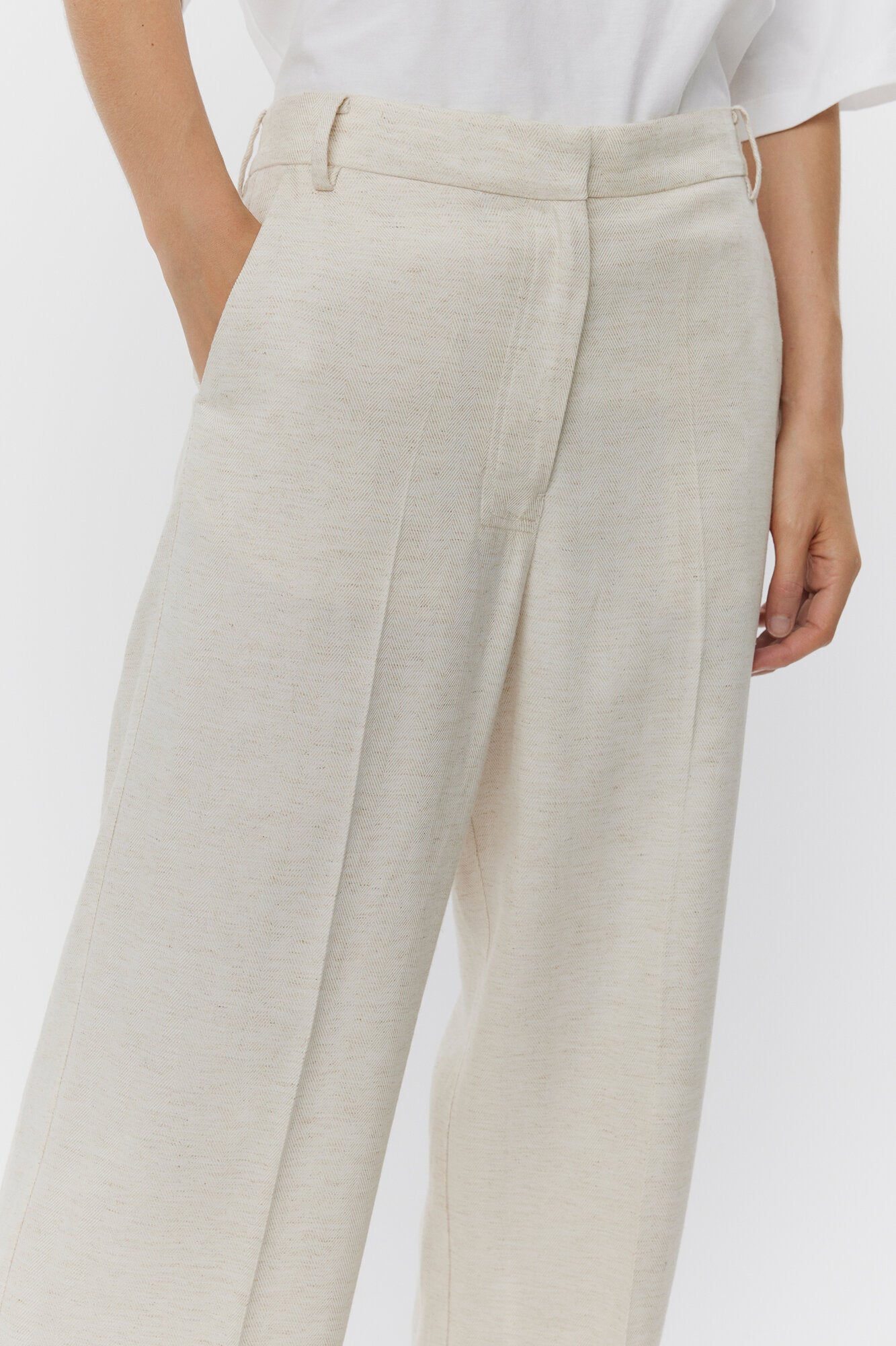 Jade Summer Tweed bukser - Pistacho Shell