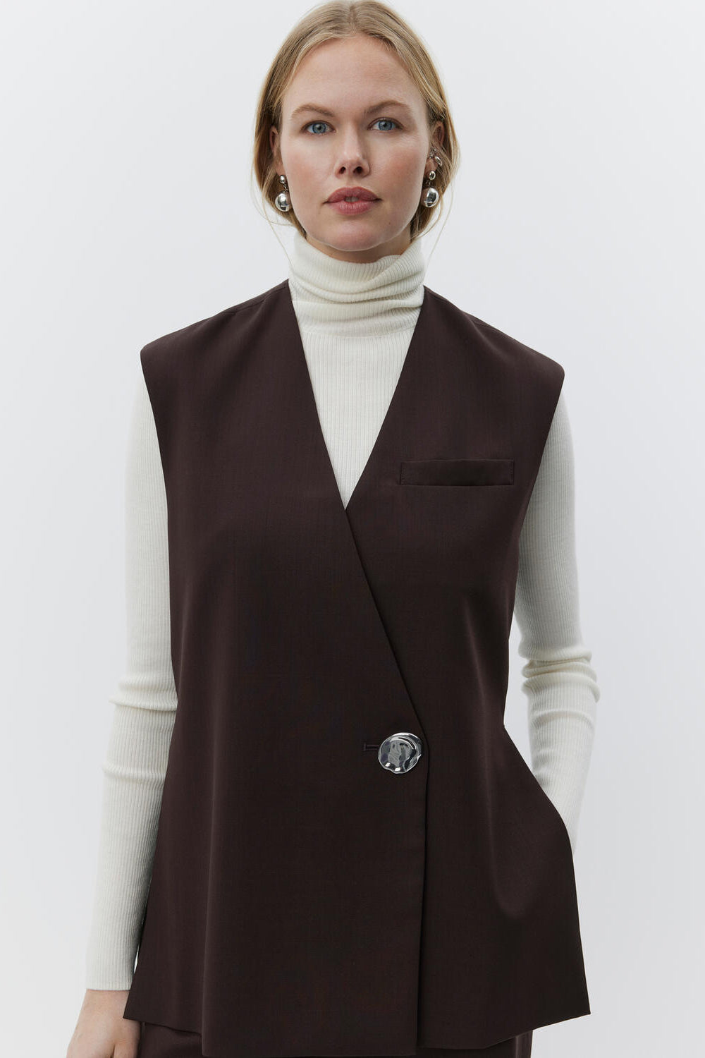 Francine uldvest - Chocolate Plum