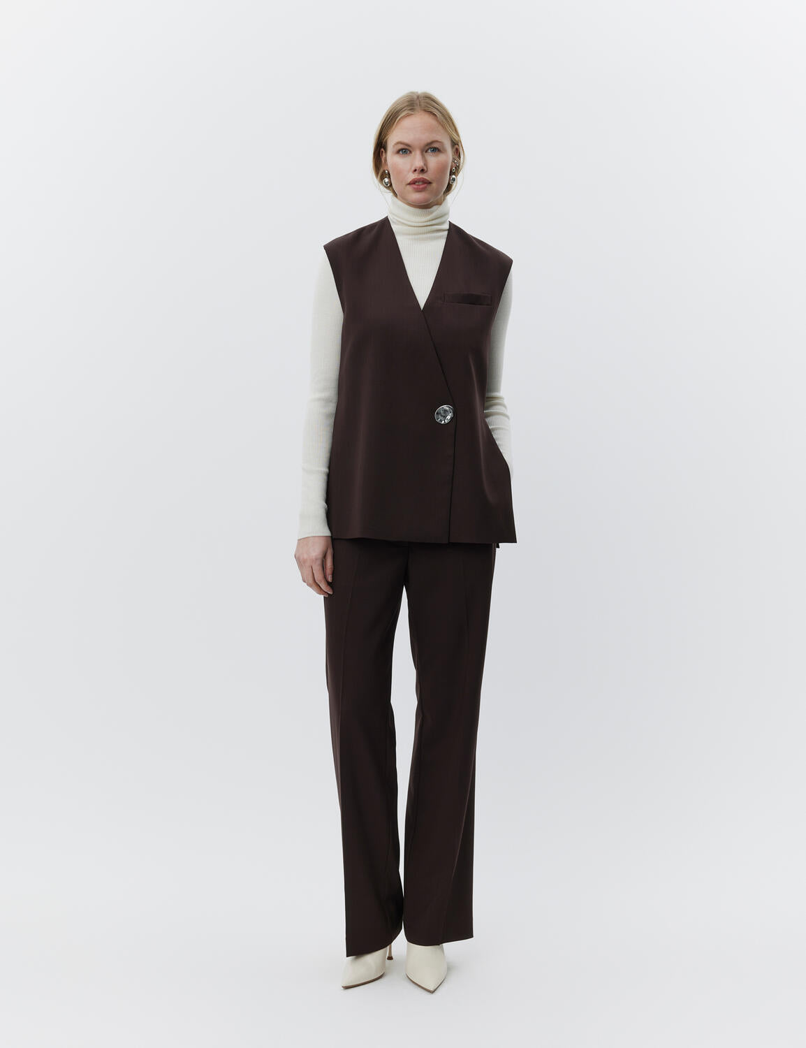 Francine uldvest - Chocolate Plum