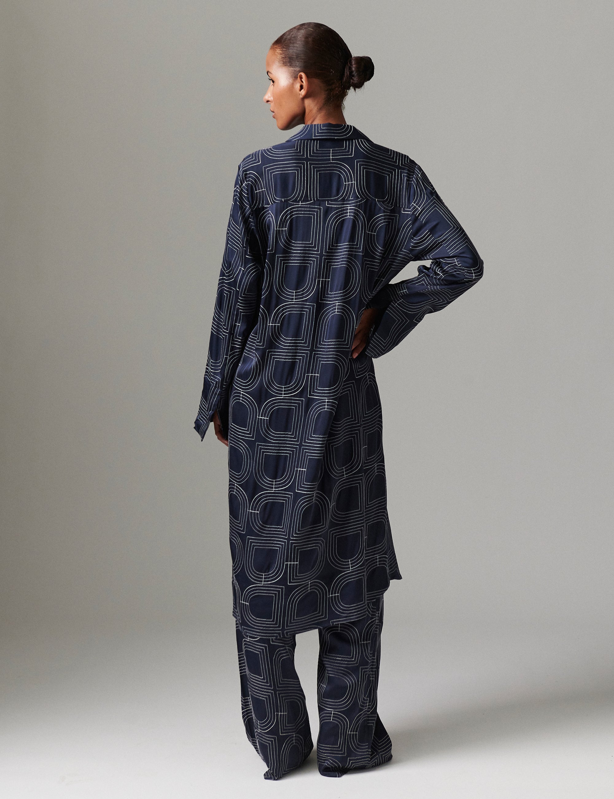 Lissy skjortekjole - Dark Sapphire