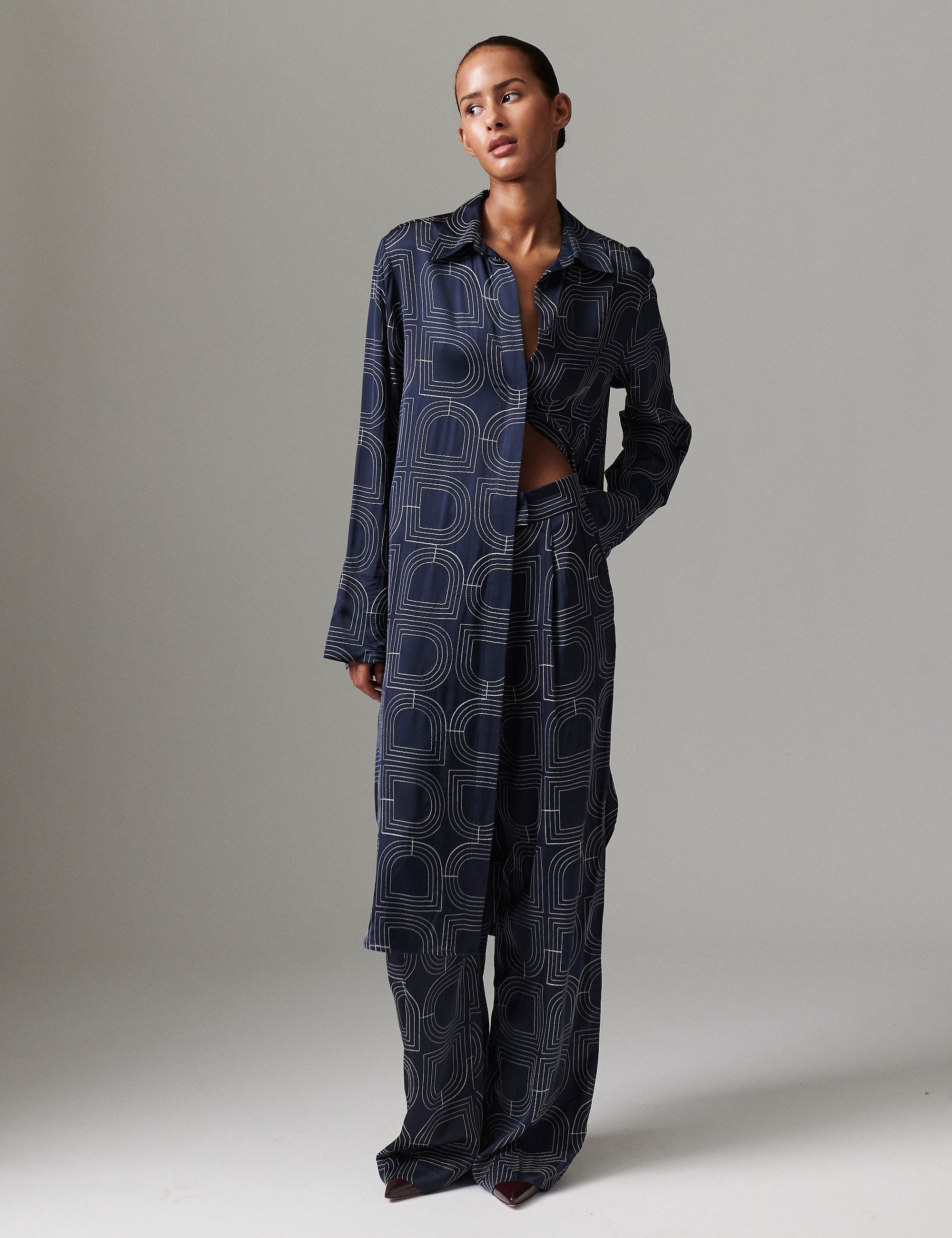 Lissy skjortekjole - Dark Sapphire