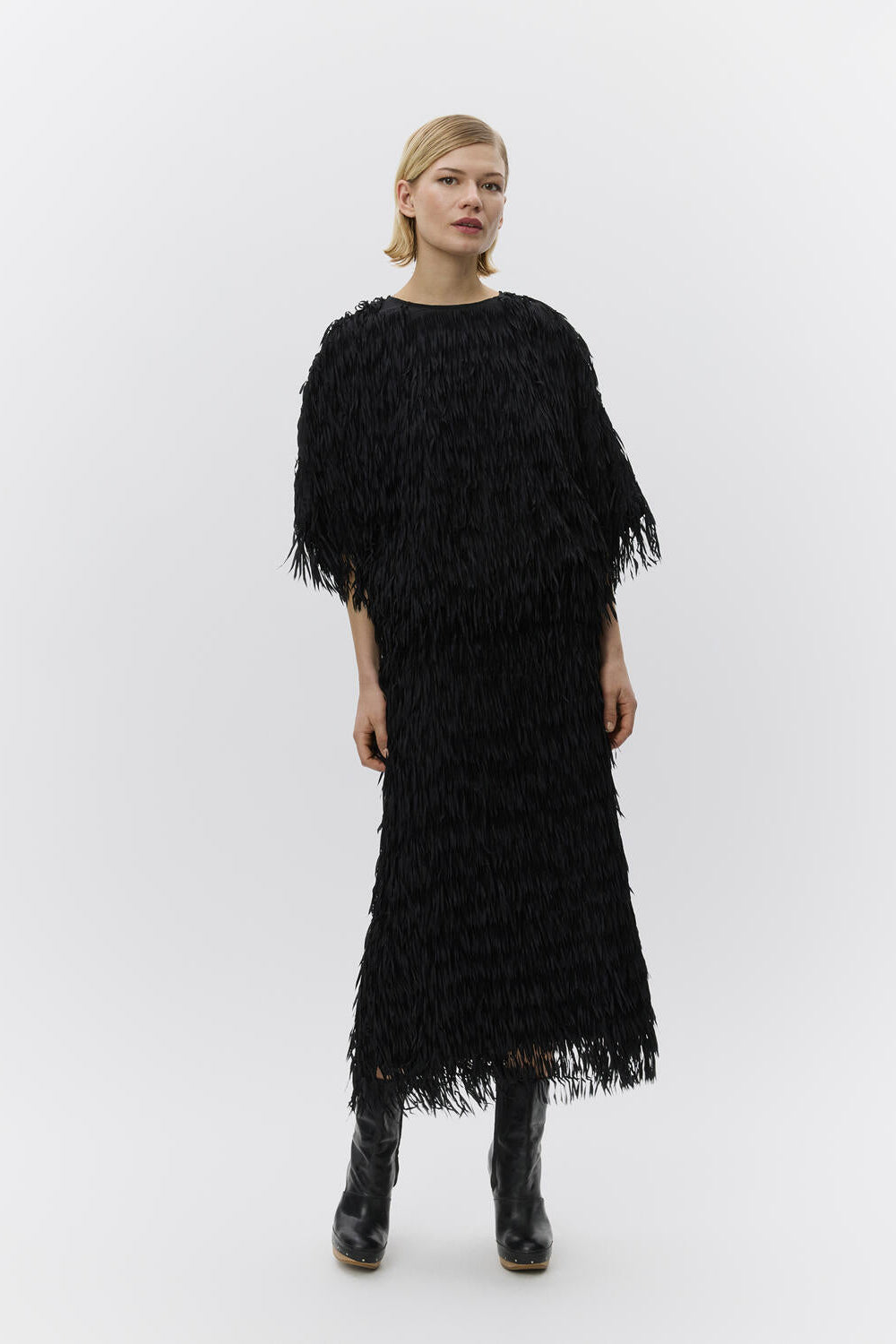 Barcelona Delicate Fringes bluse - sort