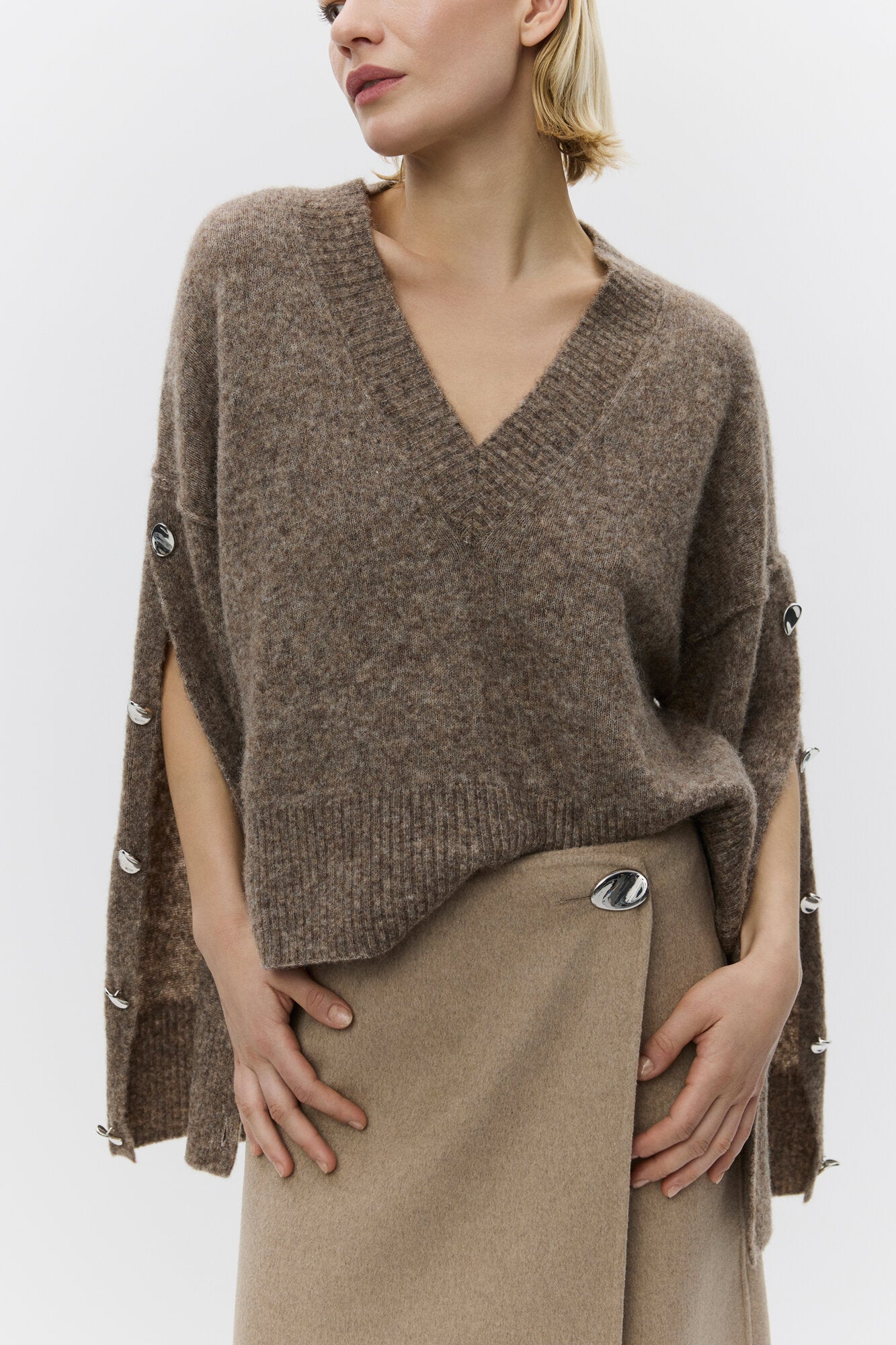 Solange Cozy Days striktrøje - Wren Melange
