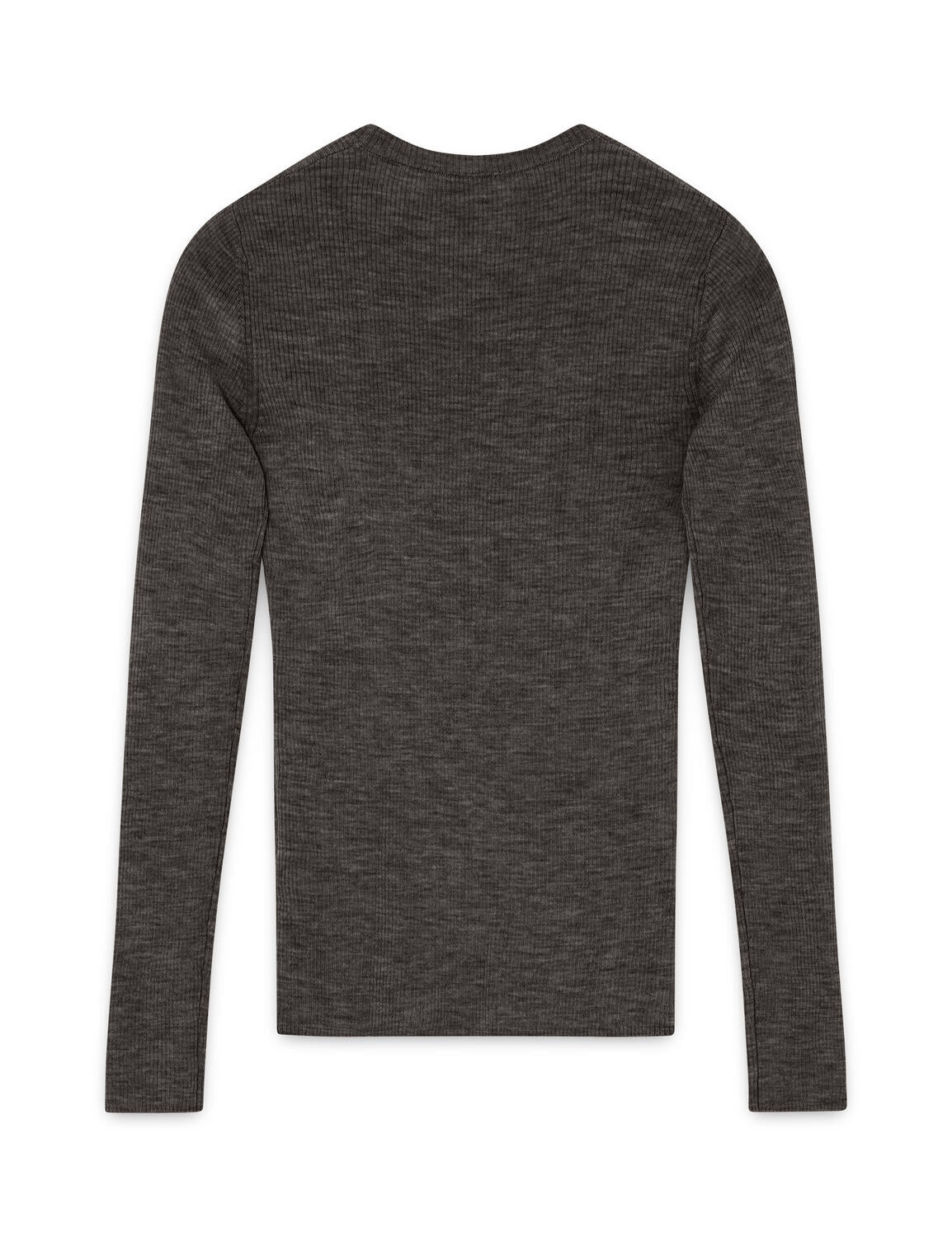 Daily Elements Marina langærmet t-shirt - Expresso Melange