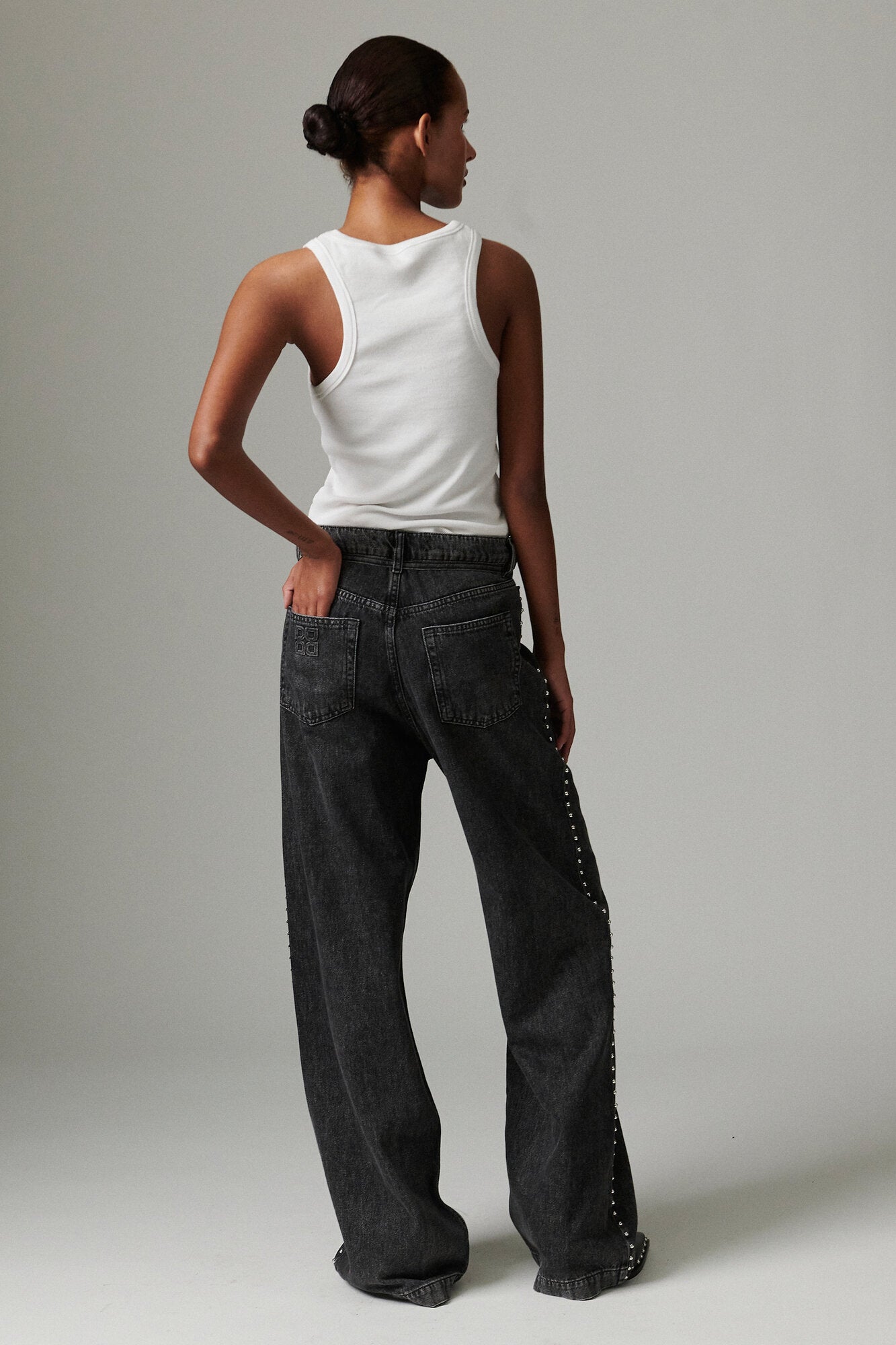 Elijah Embellished jeans - sort