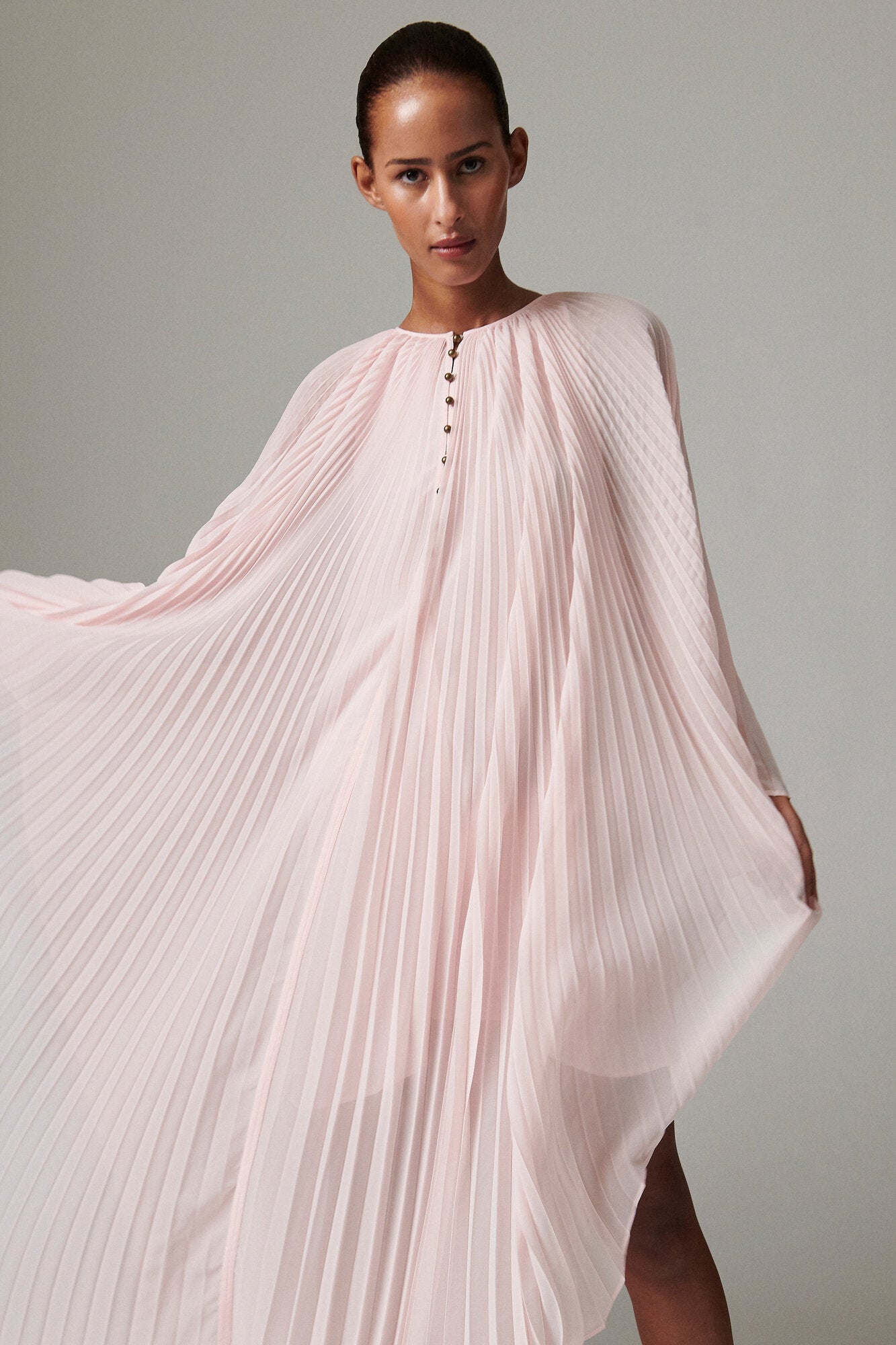 Arin Chiffon Fringe kjole - Shrinking Violet