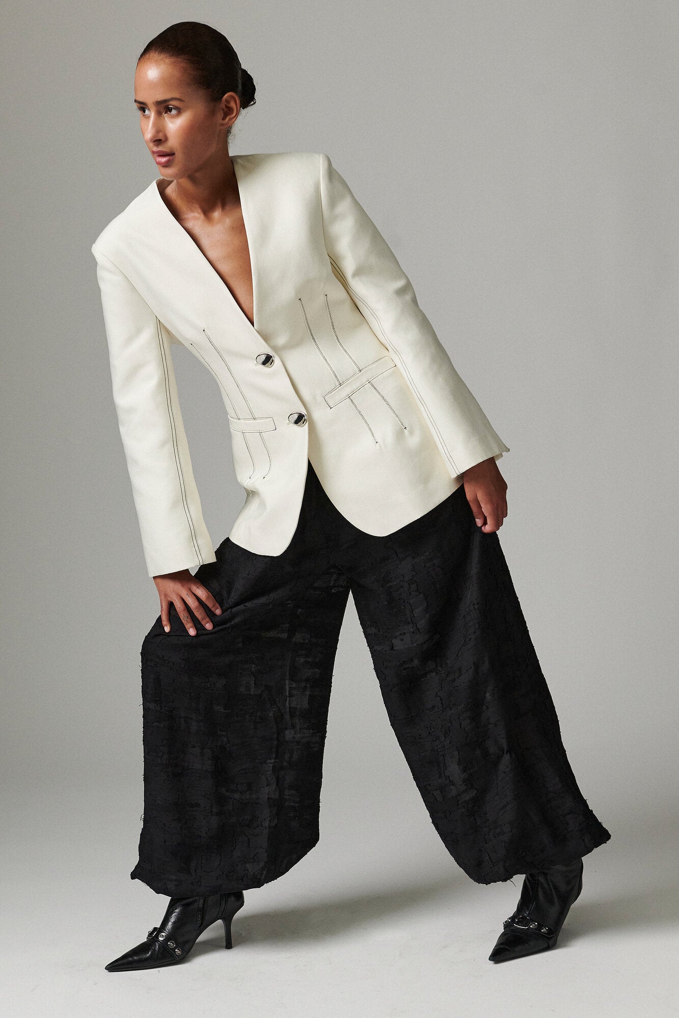 Barbo Jacquard Torn bukser - sort