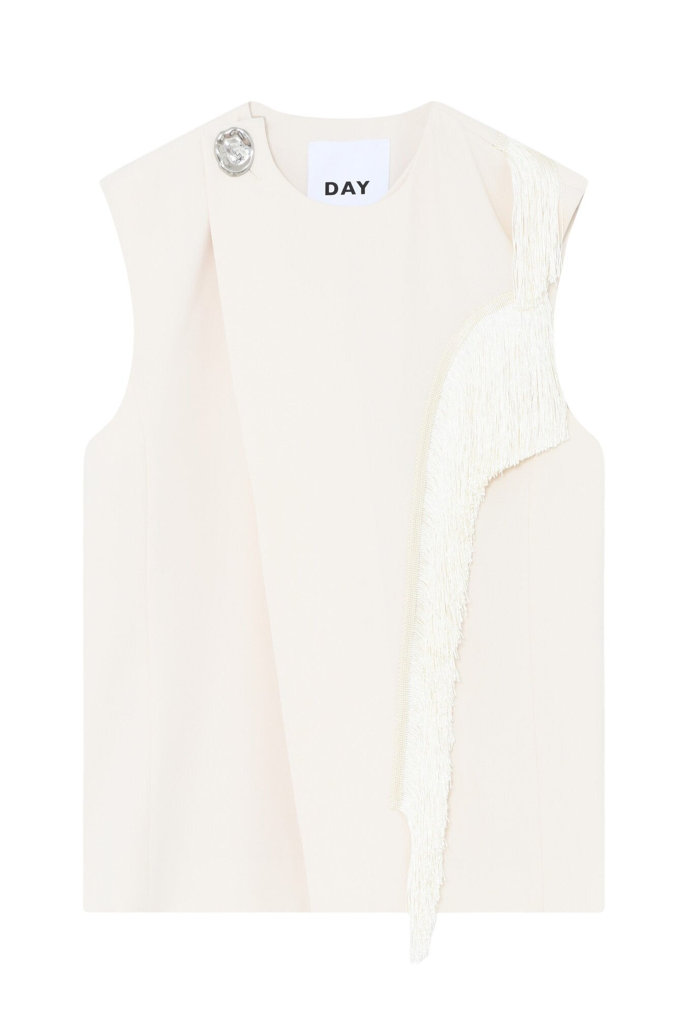 Levy Classic Gabardine vest - Ivory Shade