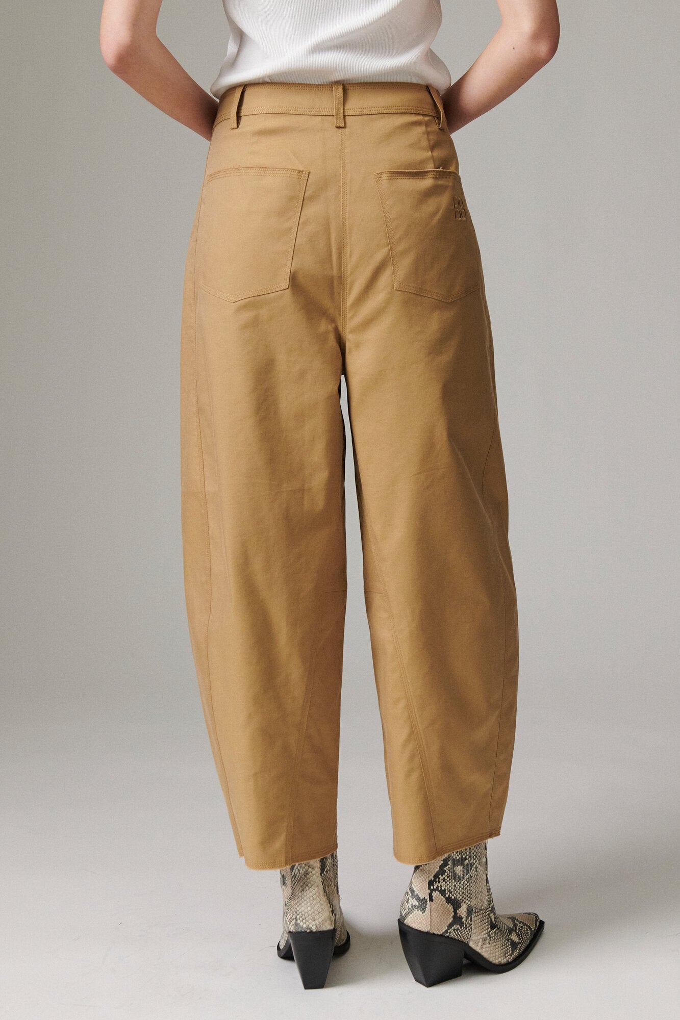 Nicol Canvas Deluxe bukser - 170836 ECRU OLIVE