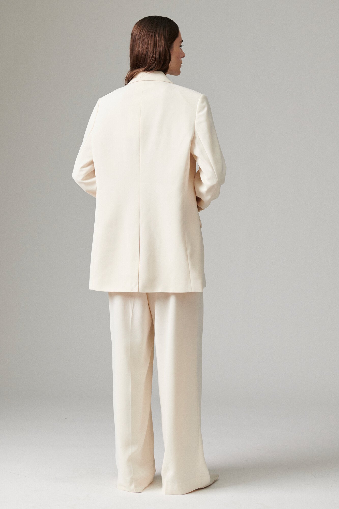 Elton Classic Garbardine blazer - Ivory Shade
