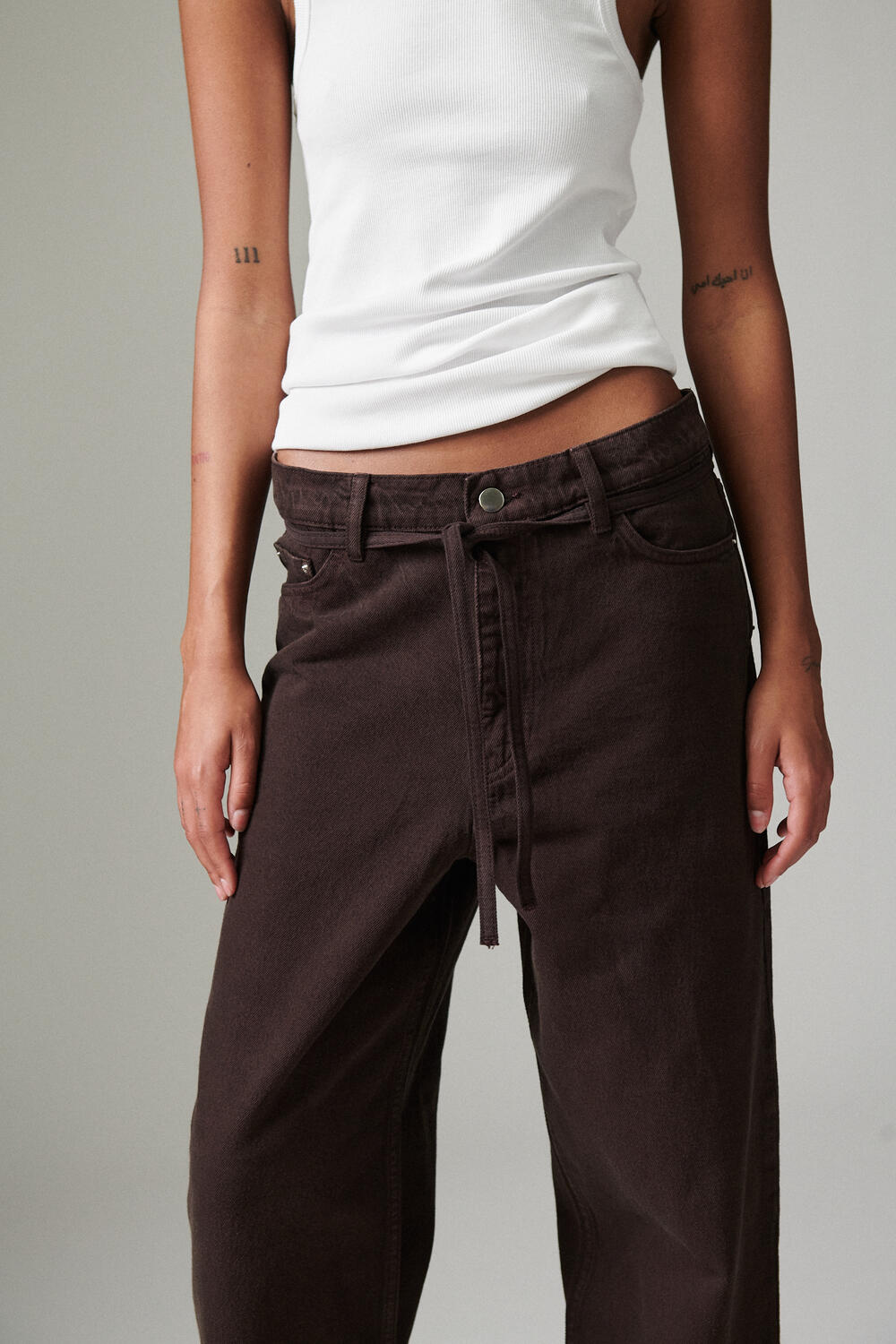 Elijah Soft Canvas Twill jeans - brun
