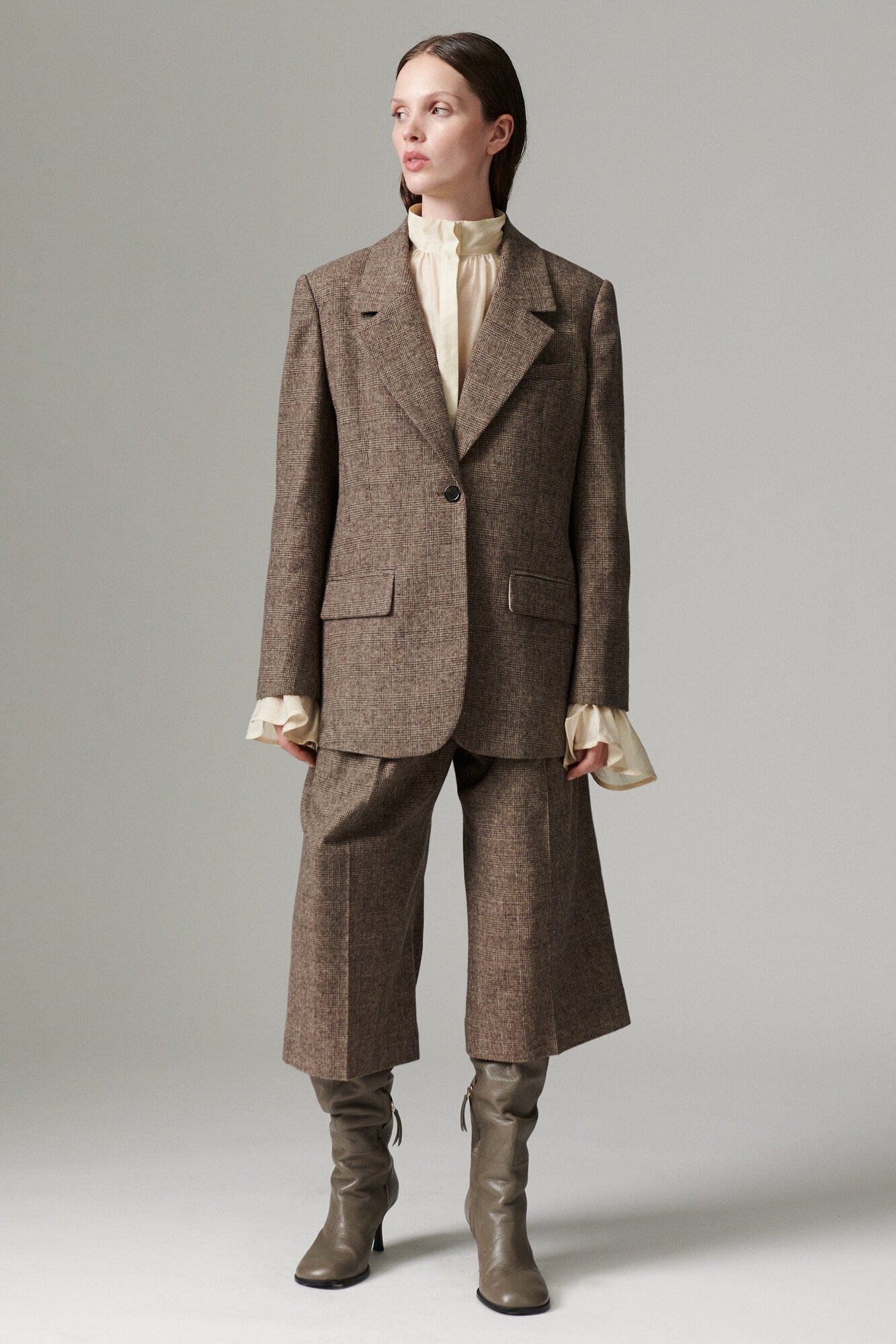 Heri Tartan culottebukser - Brown Check