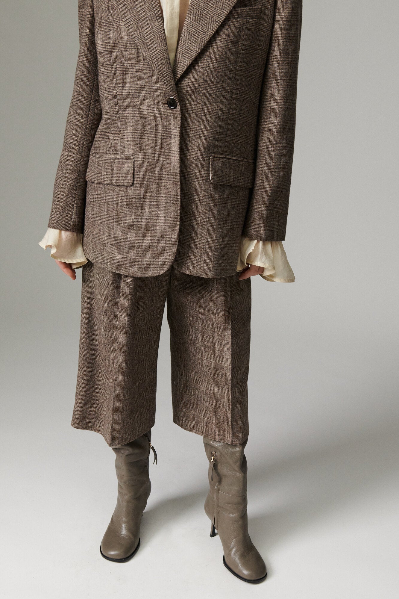 Heri Tartan culottebukser - Brown Check