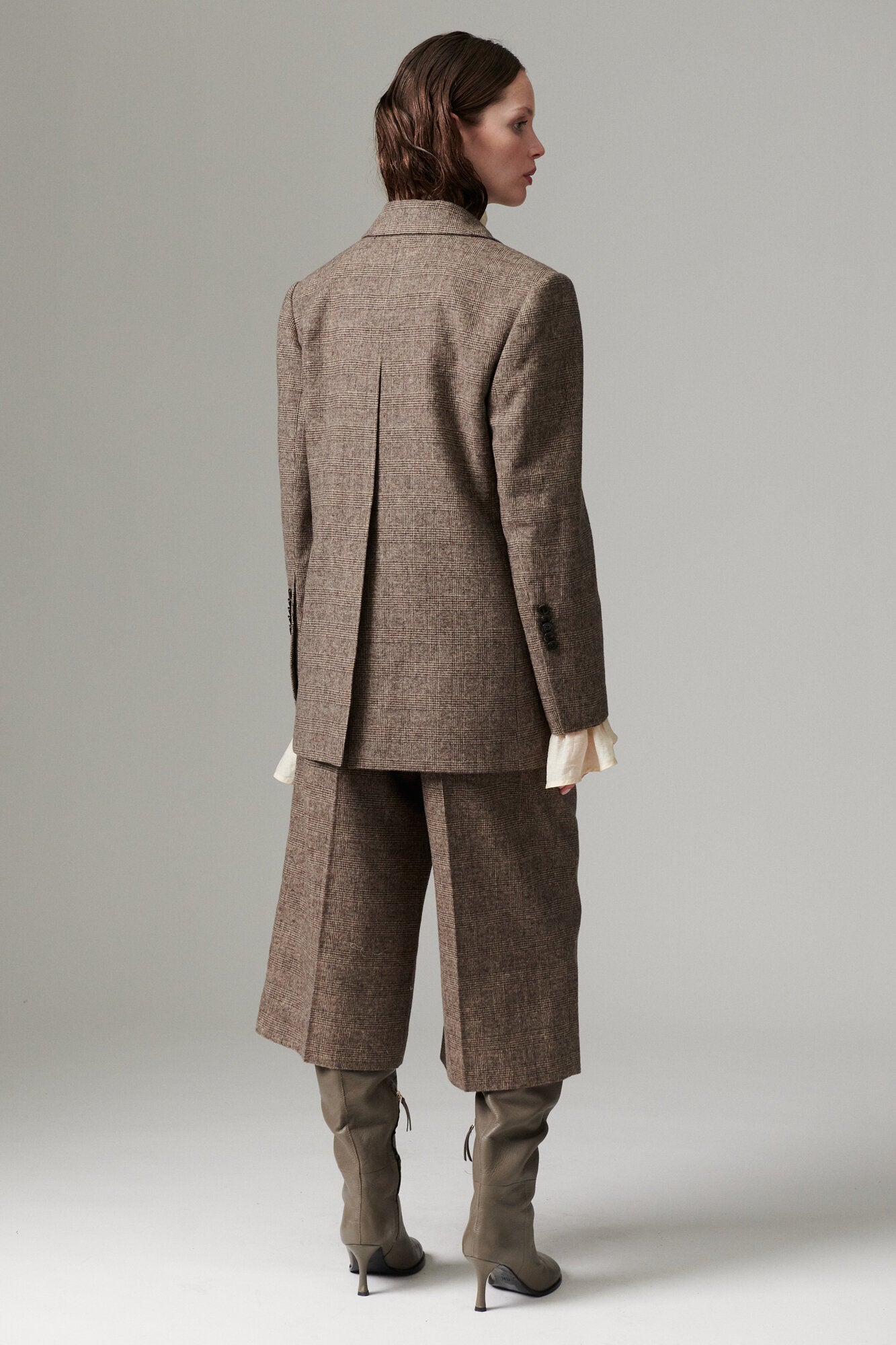 Heri Tartan culottebukser - Brown Check