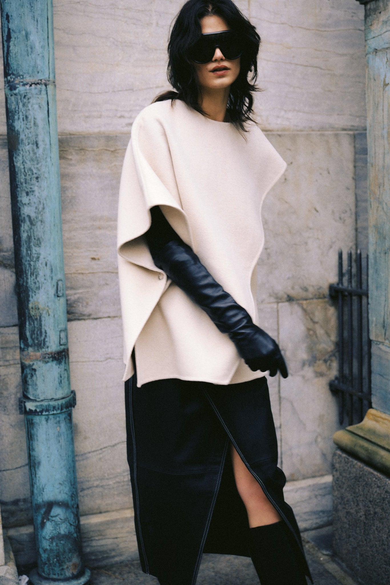 Max Double Faced uldvest - Pistachio Shell Melange