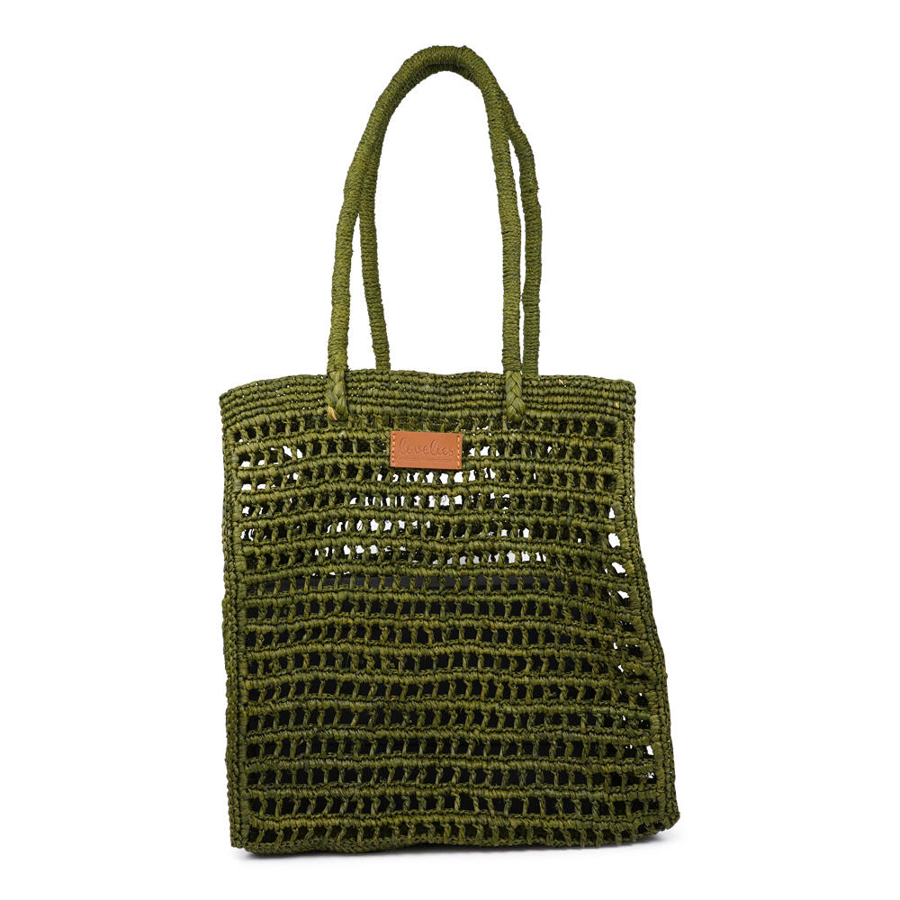 Diavoli Raffia taske - Khaki