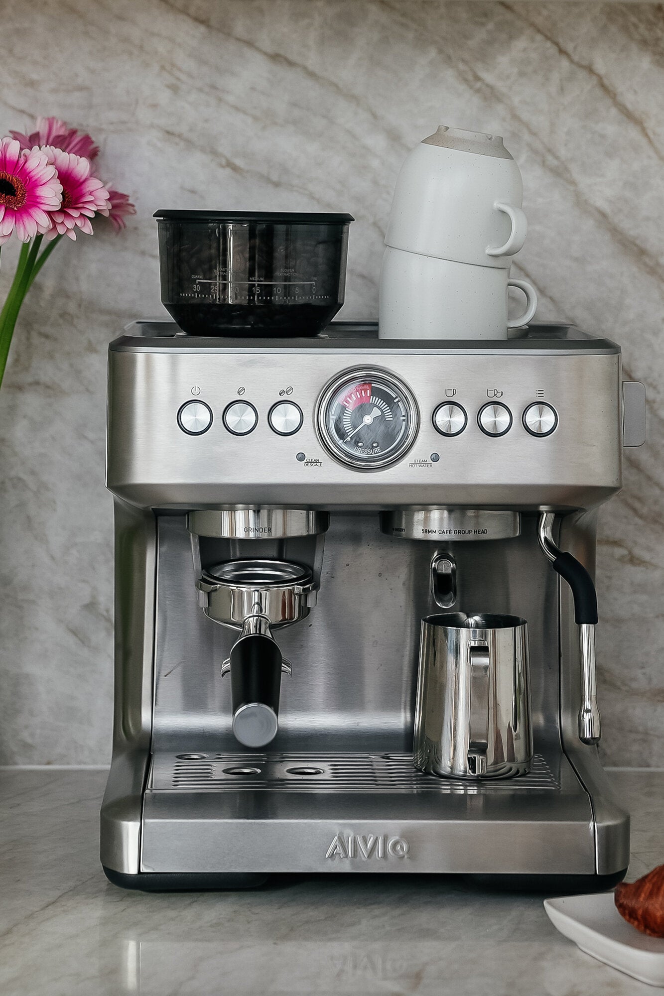 Aspire Brew espressomaskine - sølvfarvet