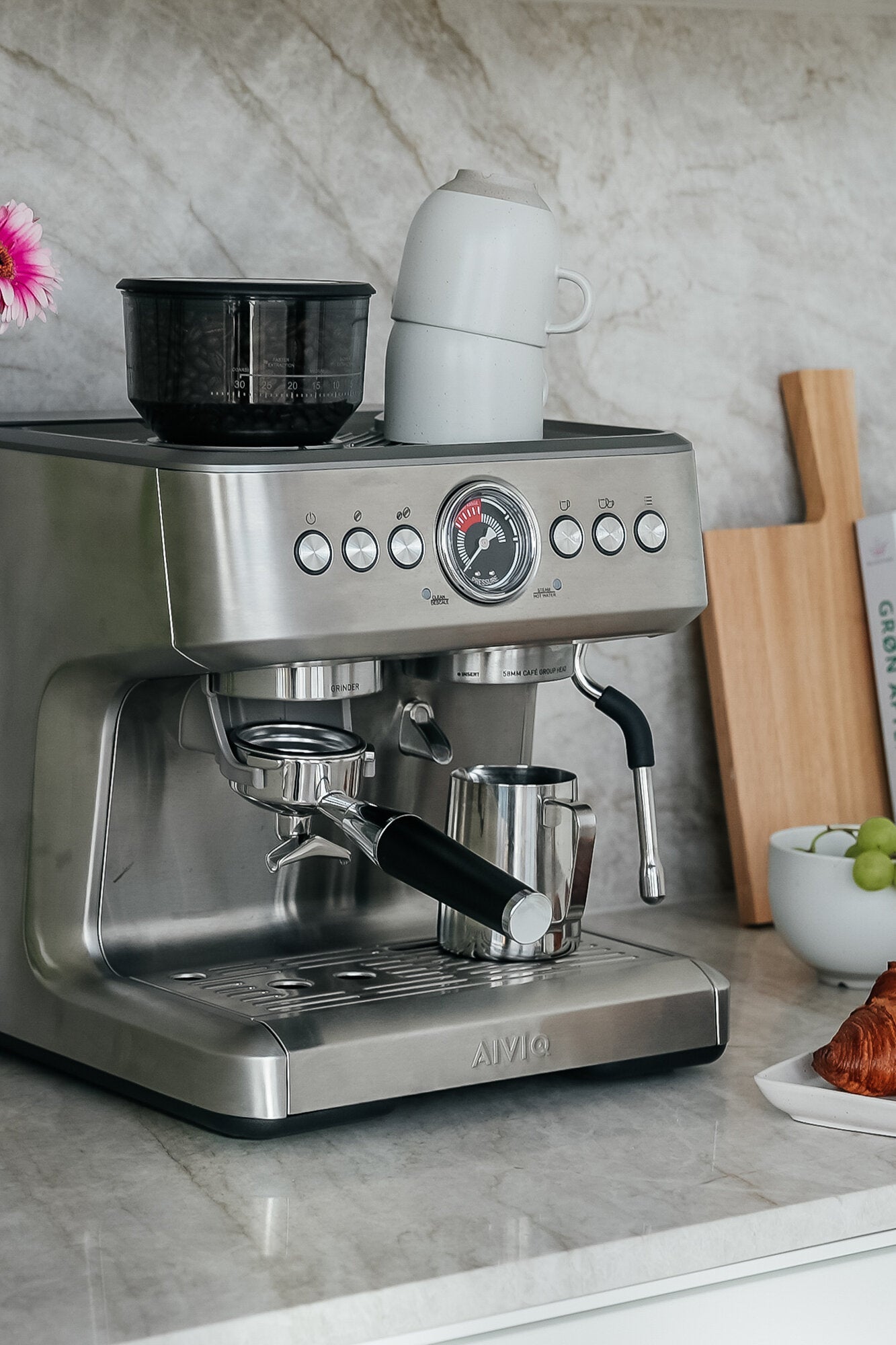 Aspire Brew espressomaskine - sølvfarvet