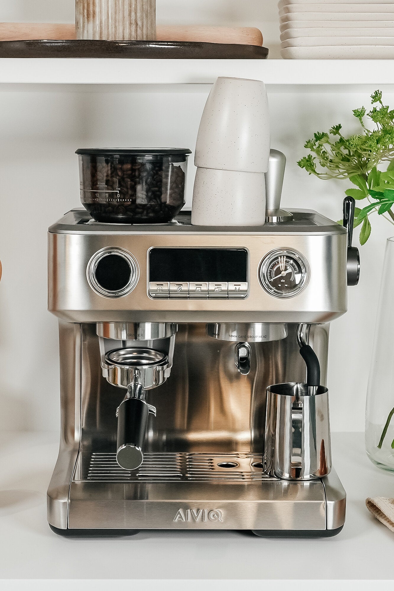 Aspire Advanced espressomaskine - sølvfarvet