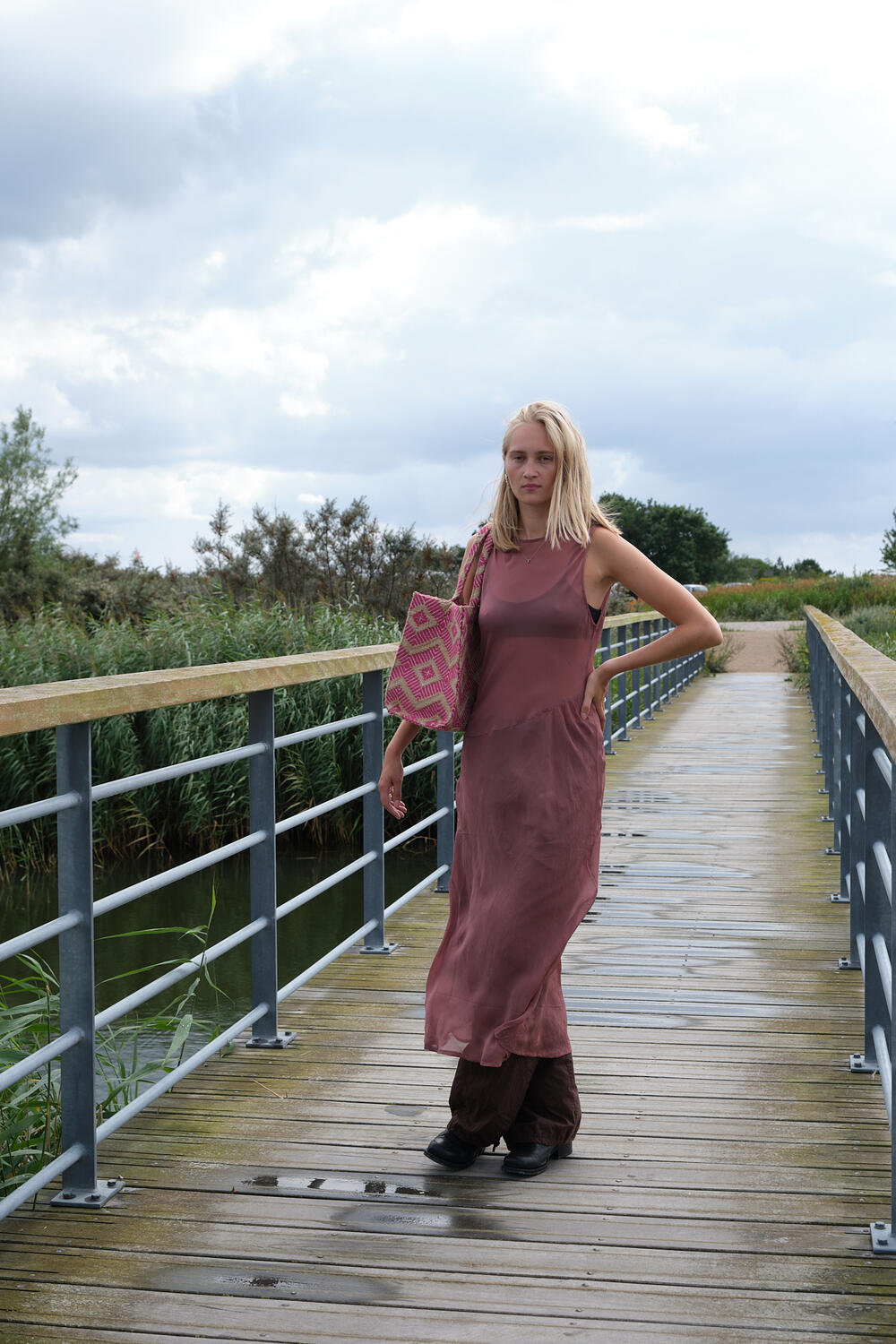 La Rambla shopper, stor - Pink