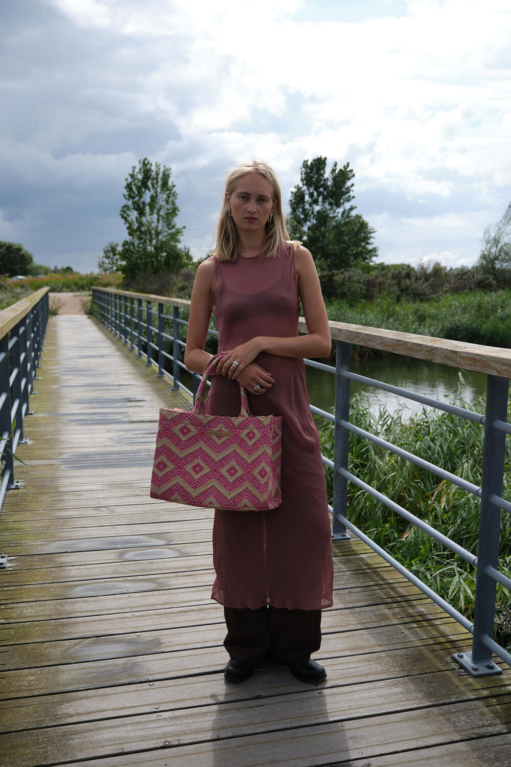 La Rambla shopper, stor - Pink