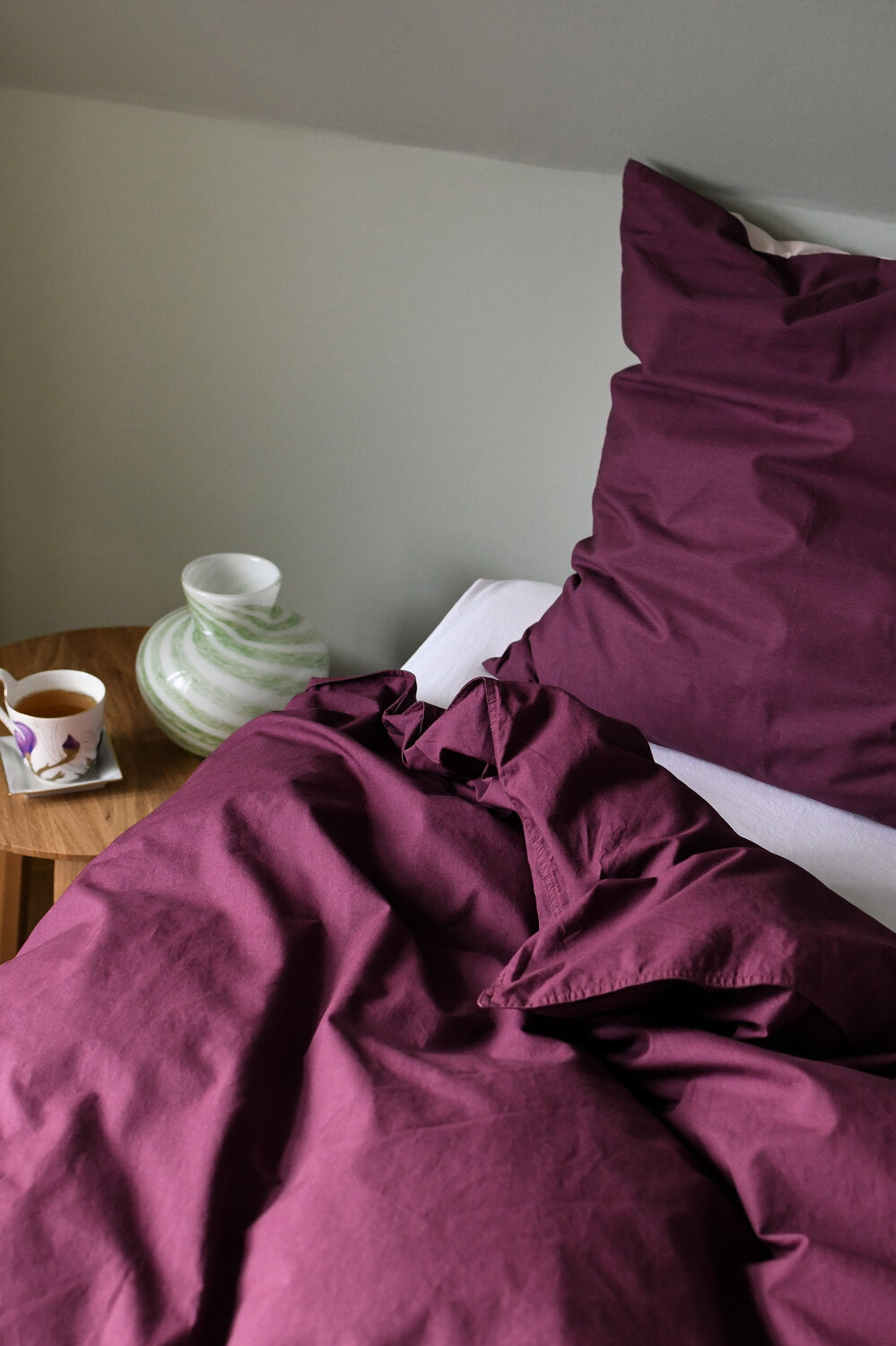 Curly Percale sengesæt - wine