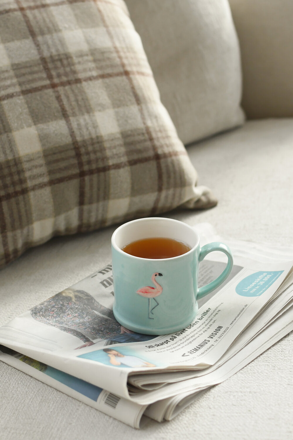 Krus med flamingo, blå - 320ml